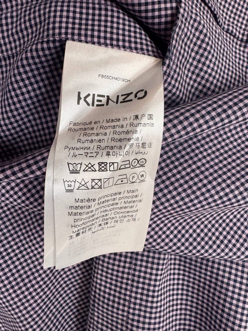 Kenzo Kenzo Men Cotton Shirt Check Purple Size M Size US M / EU 48-50 / 2 - 6 Thumbnail