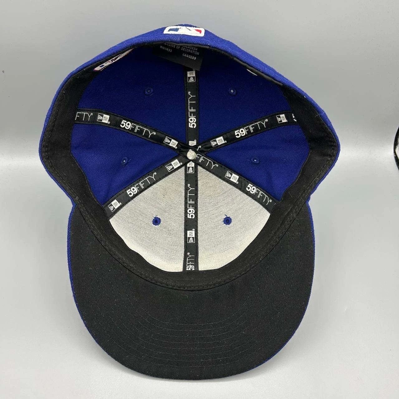 New Era Los Angeles LA Dodgers Hat Men 8 Blue Post Season Fitted Cap Size ONE SIZE - 2 Thumbnail