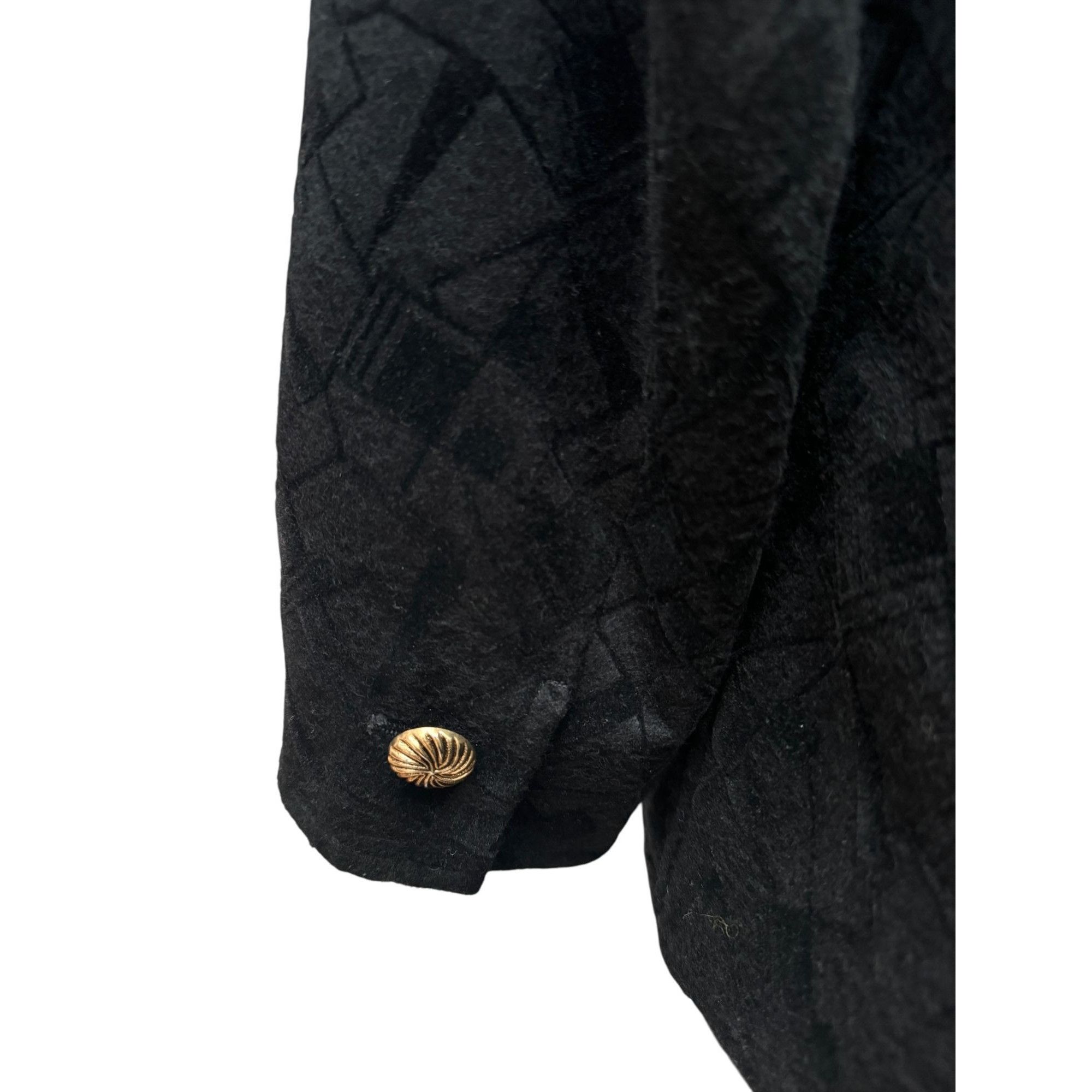 Yves Saint Laurent Vintage Black Textured Jacket Size L / US 10 / IT 46 - 5 Thumbnail