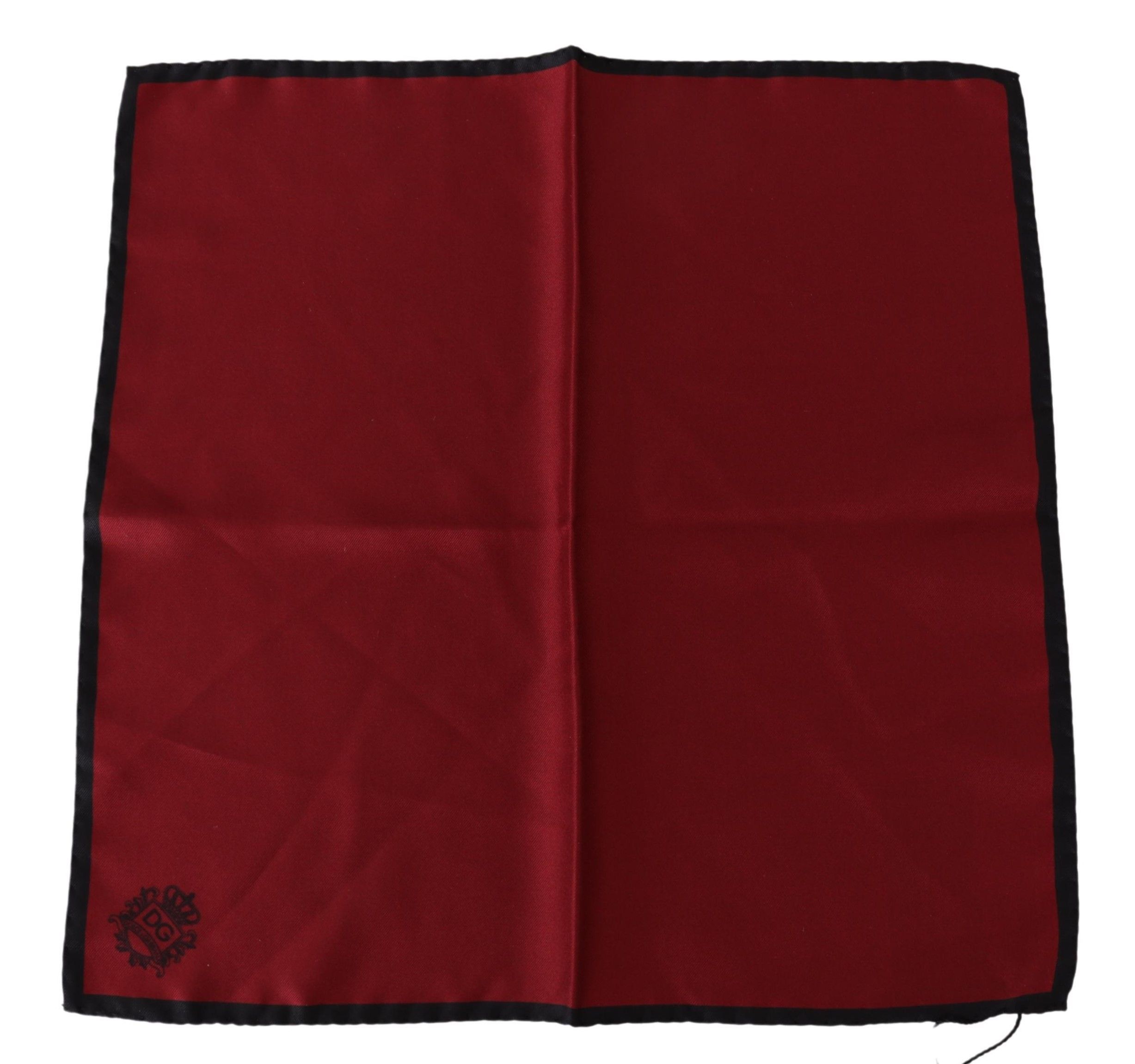 Dolce & Gabbana Elegant Red Silk Square Men's Handkerchief Size ONE SIZE - 1 Thumbnail