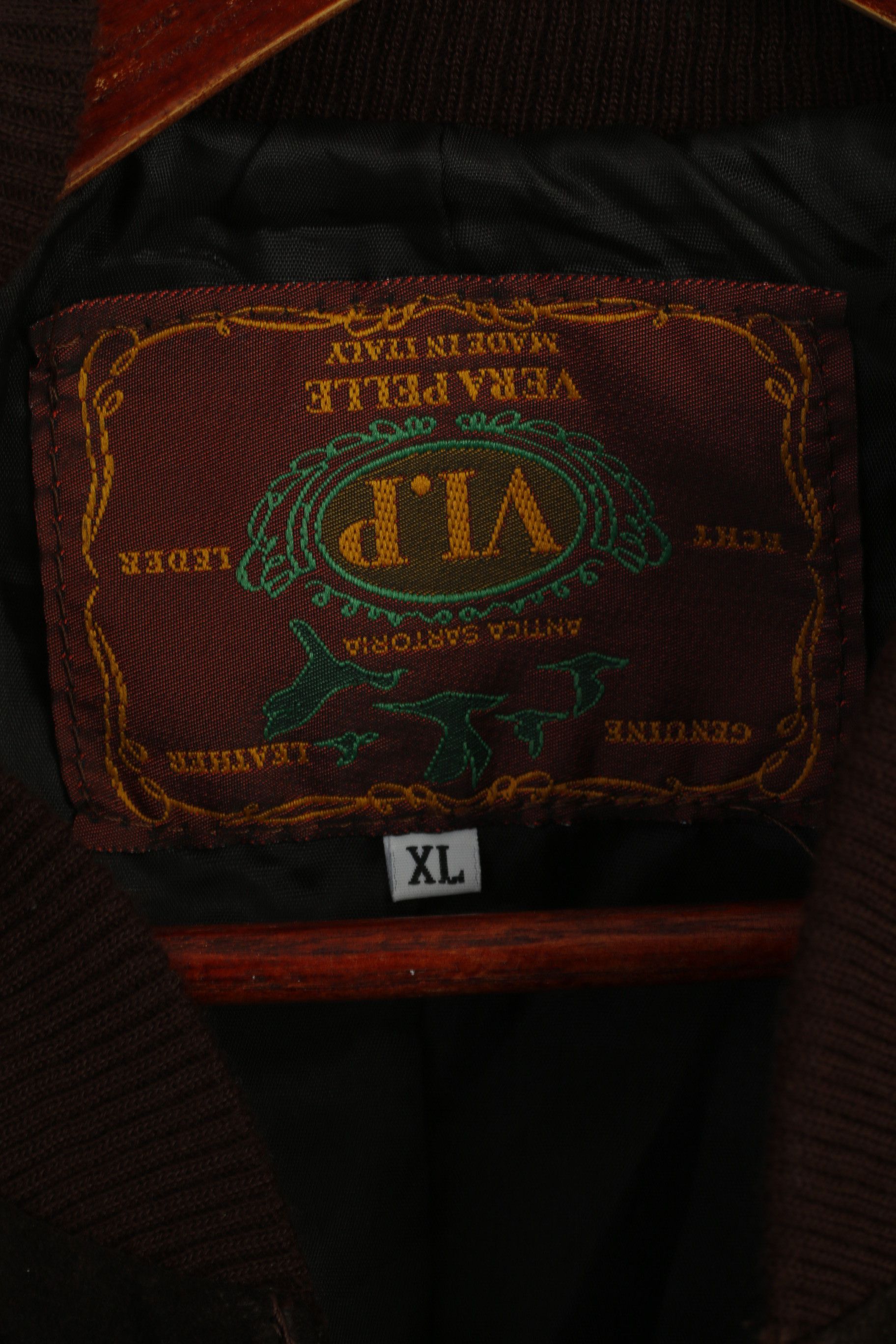 Vintage VIP Men XL Jacket Brown Leather Suede Italy 7694 Size US XL / EU 56 / 4 - 6 Thumbnail