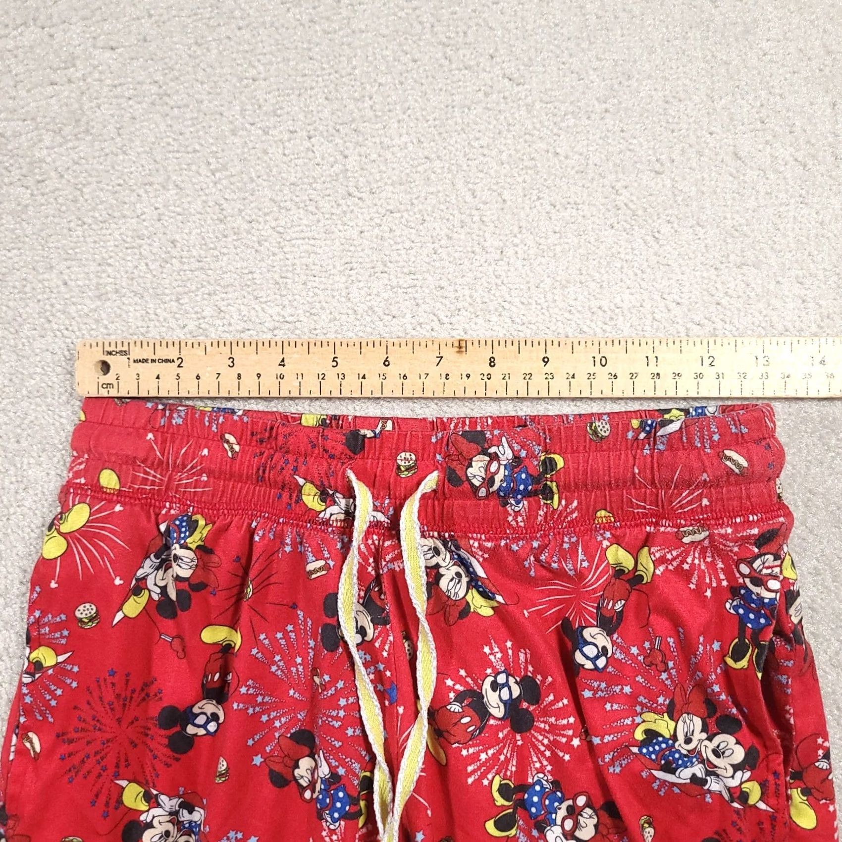 Disney VINTAGE? Disney Mickey Minnie Mouse Pajama Pants Fleece Red Women’s Size Small Size 28" / US 6 / IT 42 - 3 Thumbnail