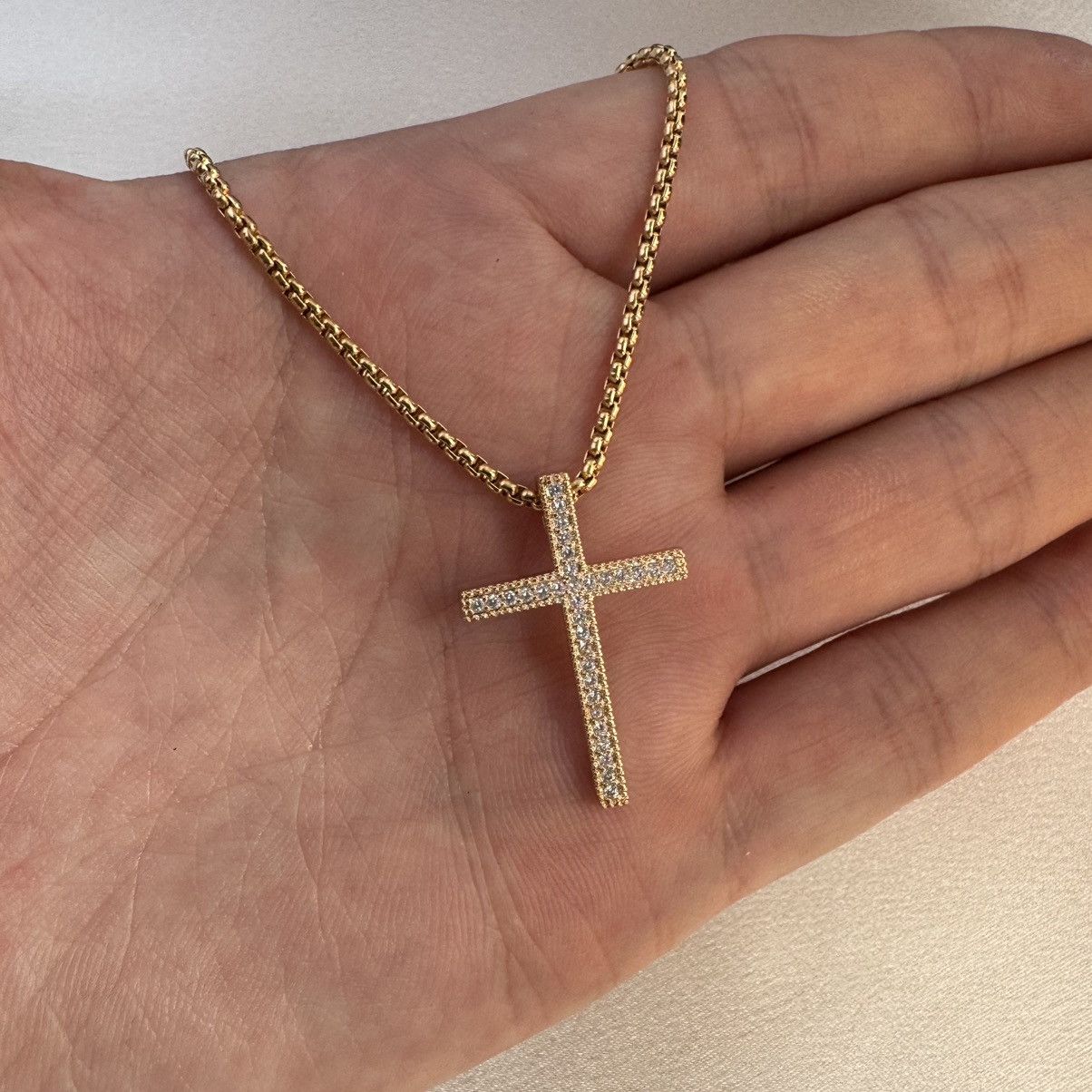 Other CZ Cross Pendant Necklace for Men Women,Hip Hop Unisex Style Size ONE SIZE - 4 Thumbnail