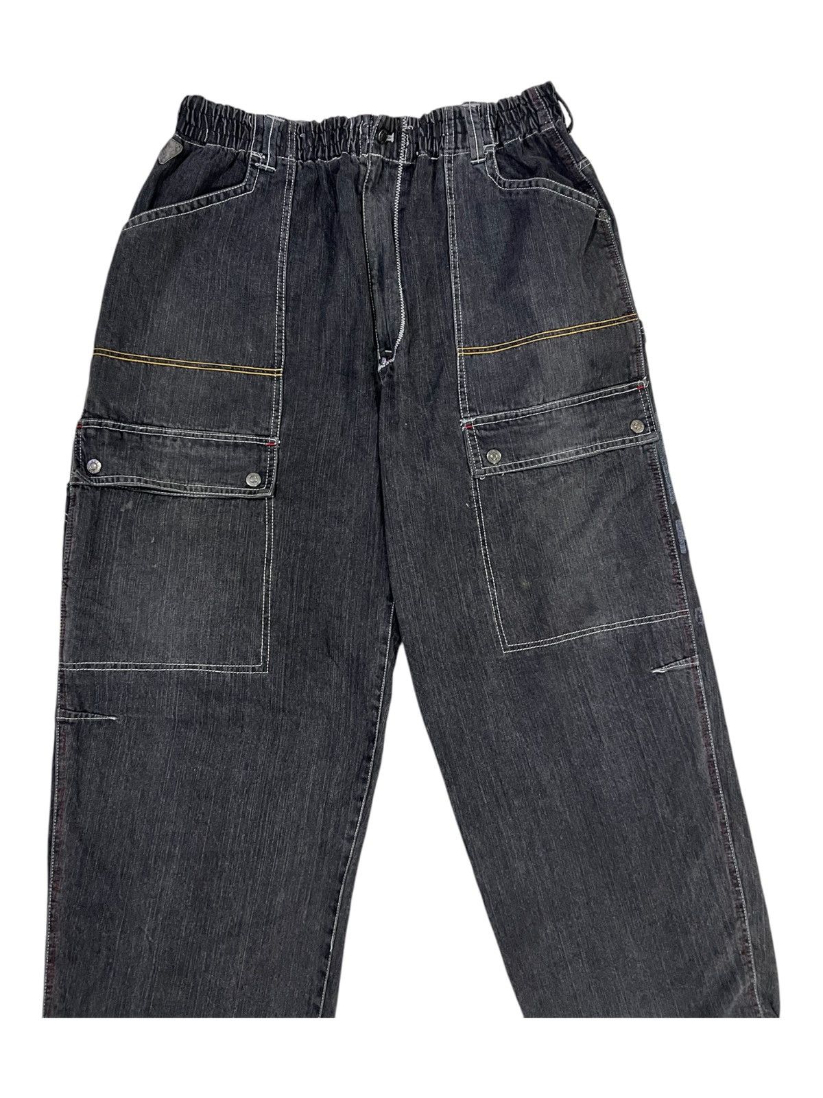 Affliction × JNCO Y2K Hobo Denim Super Baggy Multi Big Pocket JNCO Style Jeans Size US 38 / EU 54 - 6 Thumbnail