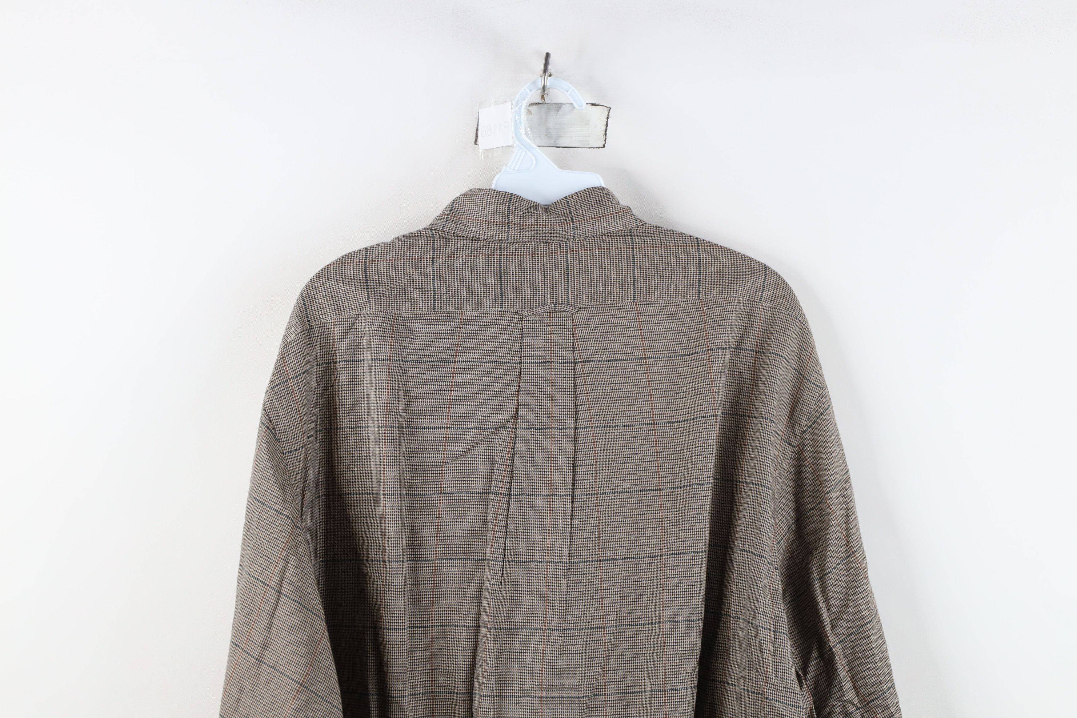 Lands' End Vintage 90s Lands End Houndstooth Collared Button Down Shirt Size US XL / EU 56 / 4 - 11 Thumbnail