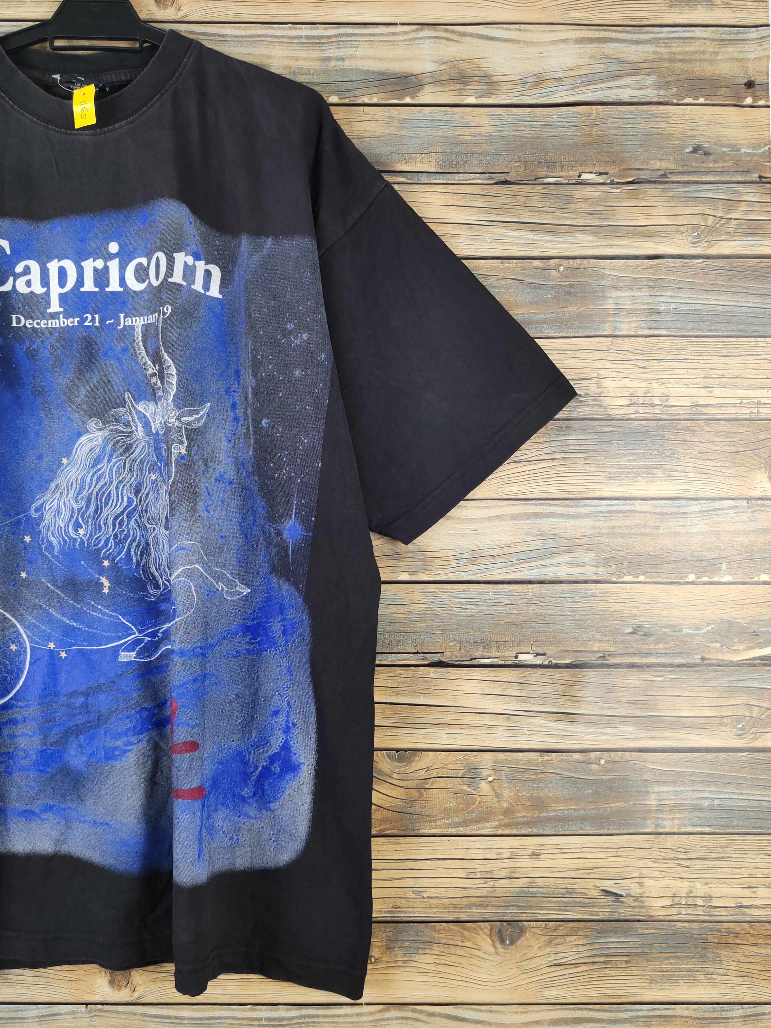 Japanese Brand DL Le Bieu Capricon Black Short Sleeve T-shirt #1165 Size US XXL / EU 58 / 5 - 6 Thumbnail