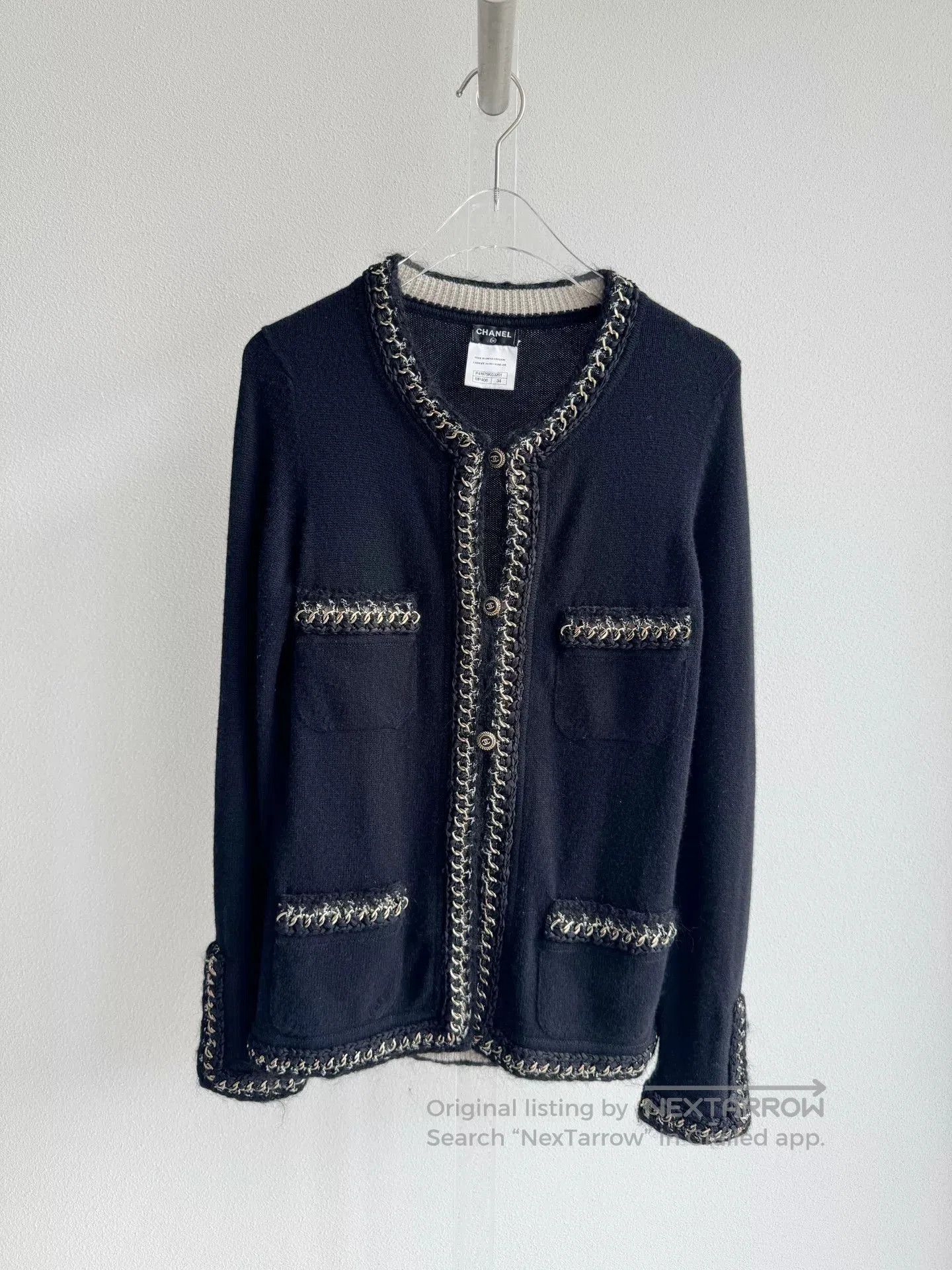 Chanel Chanel Classic Four-Pocket Chain Cardigan. Size XXS / US 00 / IT 34 - 2 Thumbnail