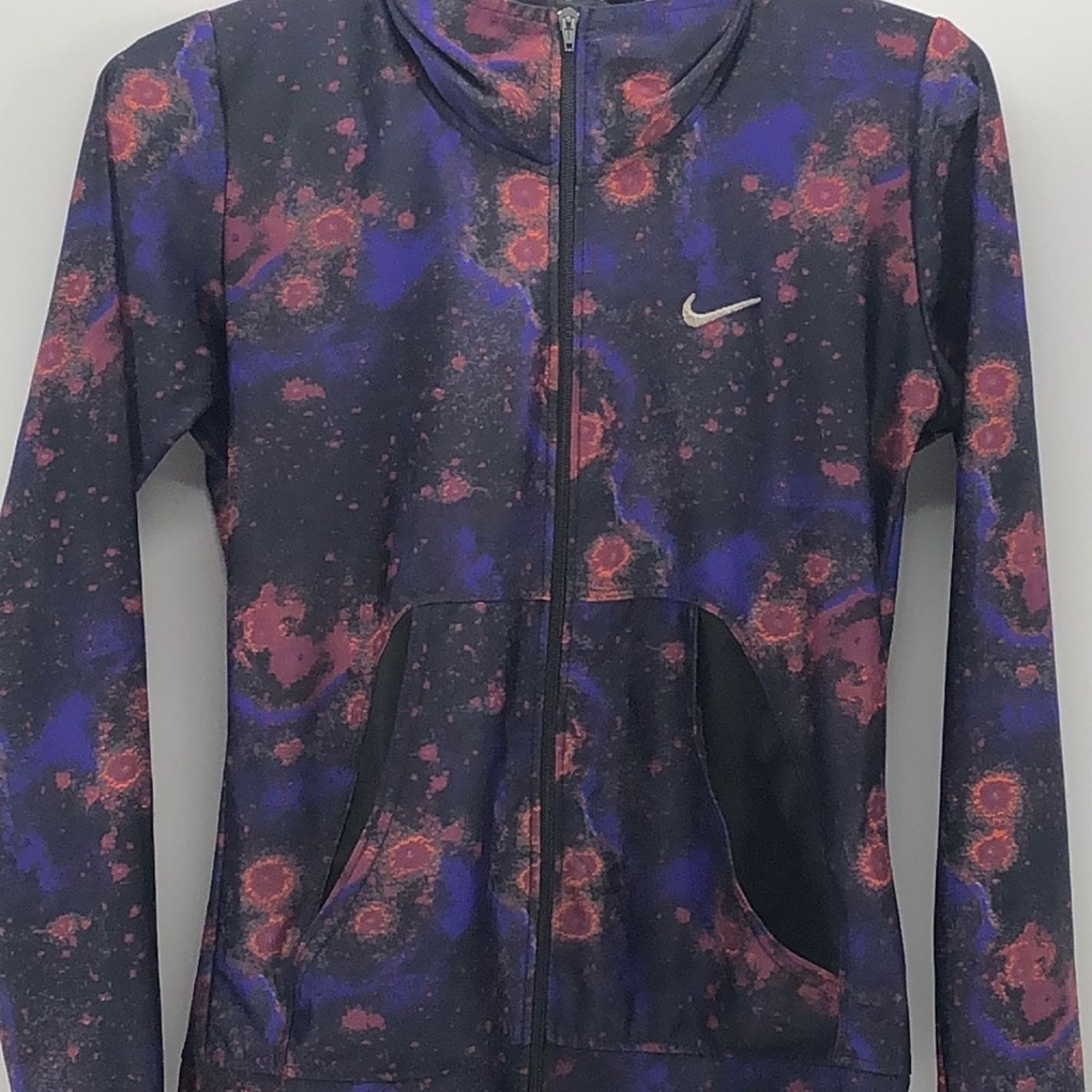 Nike Nike hooded purple black maroon splotched zip up running Size S / US 4 / IT 40 - 3 Thumbnail