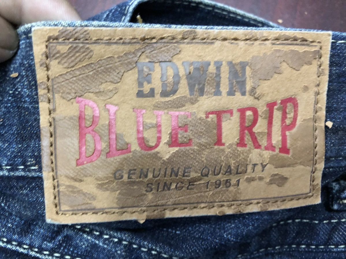 Hysteric Glamour × Japanese Brand Edwin Blue Trip Leg Twisted Washed Denim Size US 34 / EU 50 - 20 Thumbnail