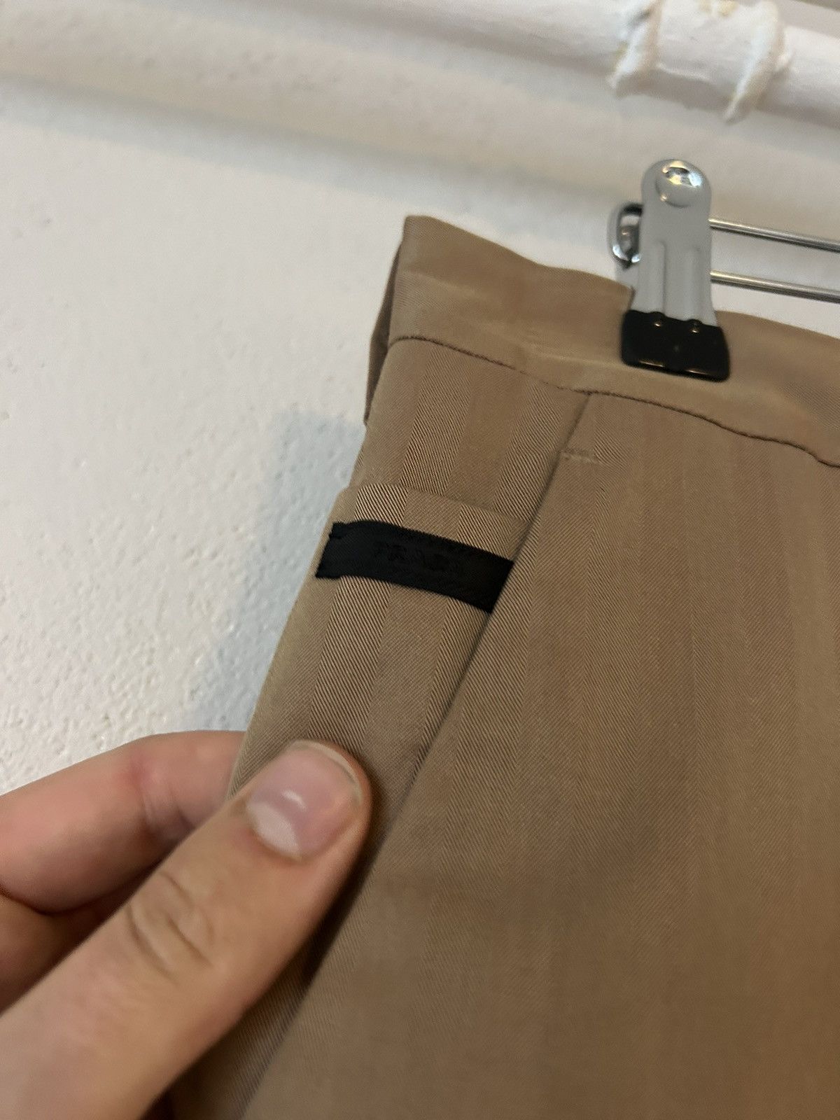 Prada Prada Khaki Cotton Trousers - Size 54 Size US 38 / EU 54 - 8 Thumbnail