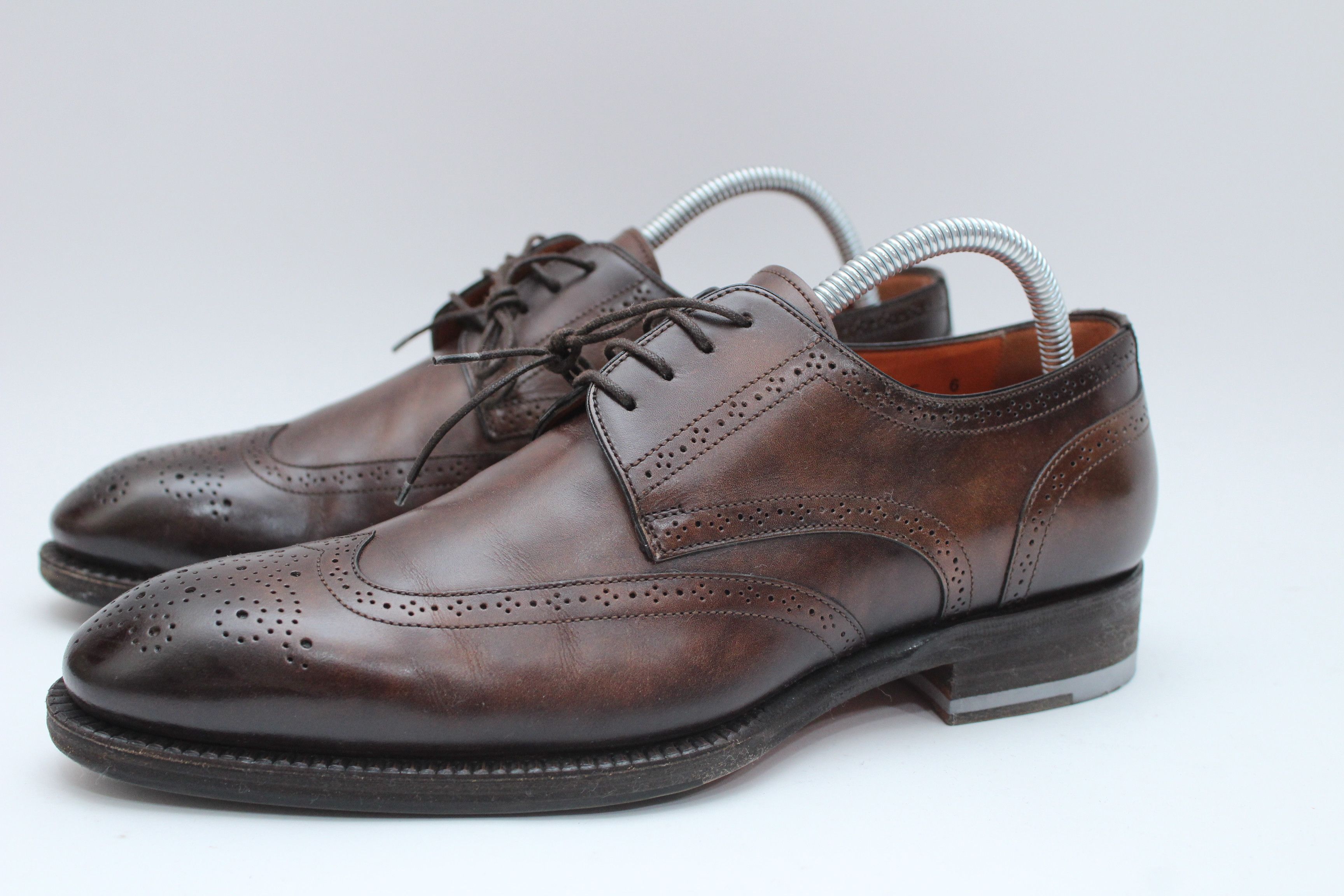 Santoni Santoni Derby Leather Shoes Size 6 UK Authentic Size US 7.5 / EU 40-41 - 8 Thumbnail