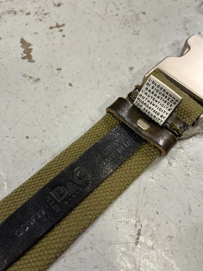 Designer × Dolce & Gabbana × Vintage SS2003 Dolce & Gabbana Olive Military Belt Size ONE SIZE - 8 Thumbnail