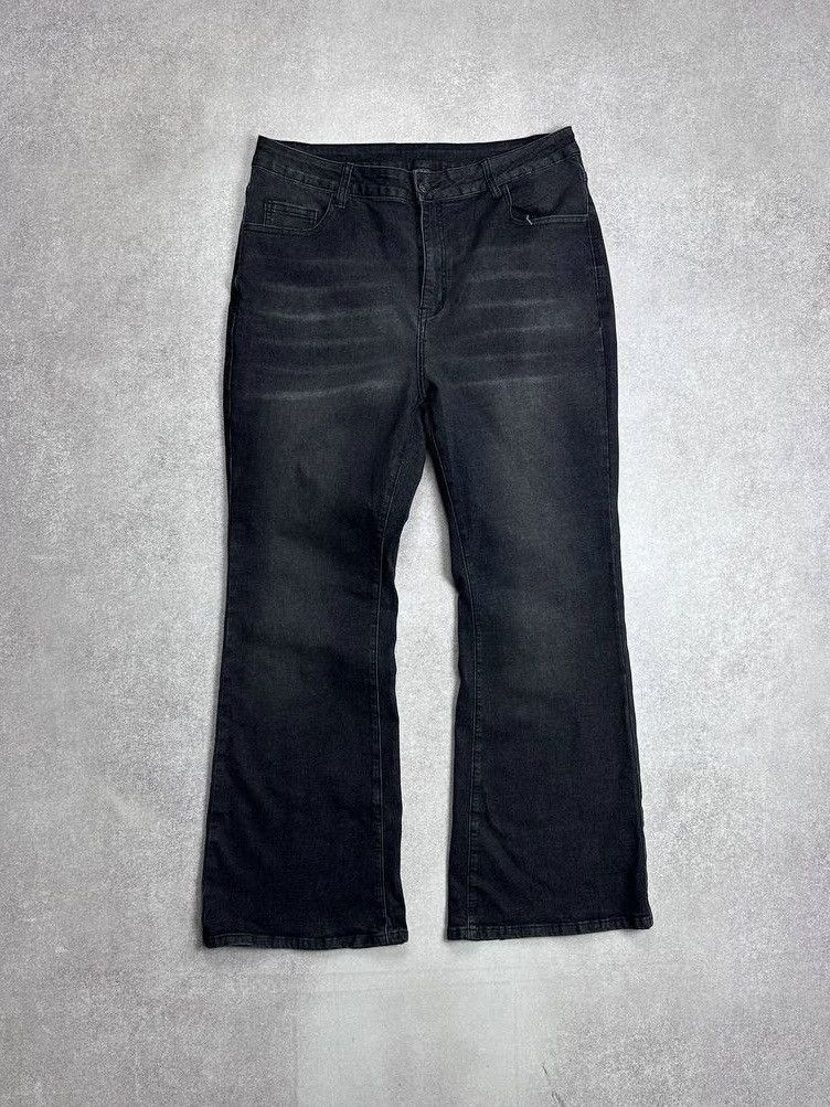 Japanese Brand Vintage 90's Cross Patch Flared Denim Jeans Y2K 34 Size US 34 / EU 50 - 5 Thumbnail