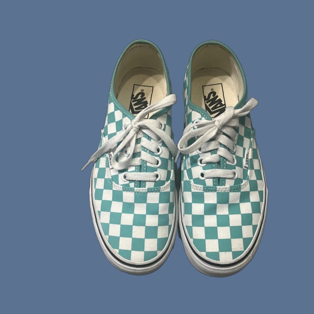 Vans VANS Doheny Skate Shoes Women - Light Green/White - Checkerboard - Size 8 (US) - Canvas Low Top, Breathable, Cushioned Size US 8 / IT 38 - 1 Thumbnail