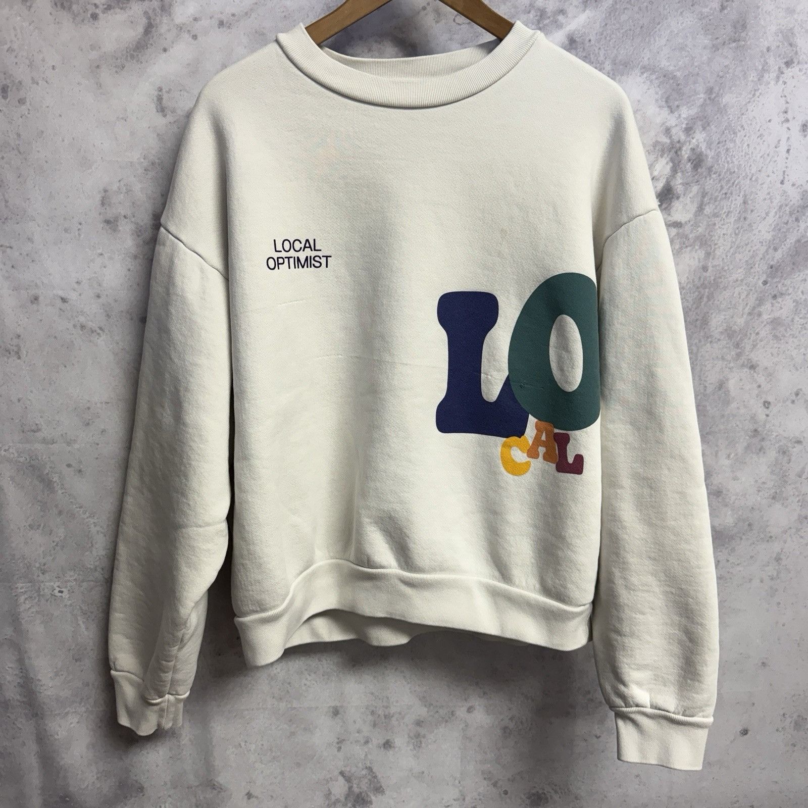 Madhappy Madhappy Local Optimist Ivory White Oversized Fleece Size M / US 6-8 / IT 42-44 - 1 Thumbnail