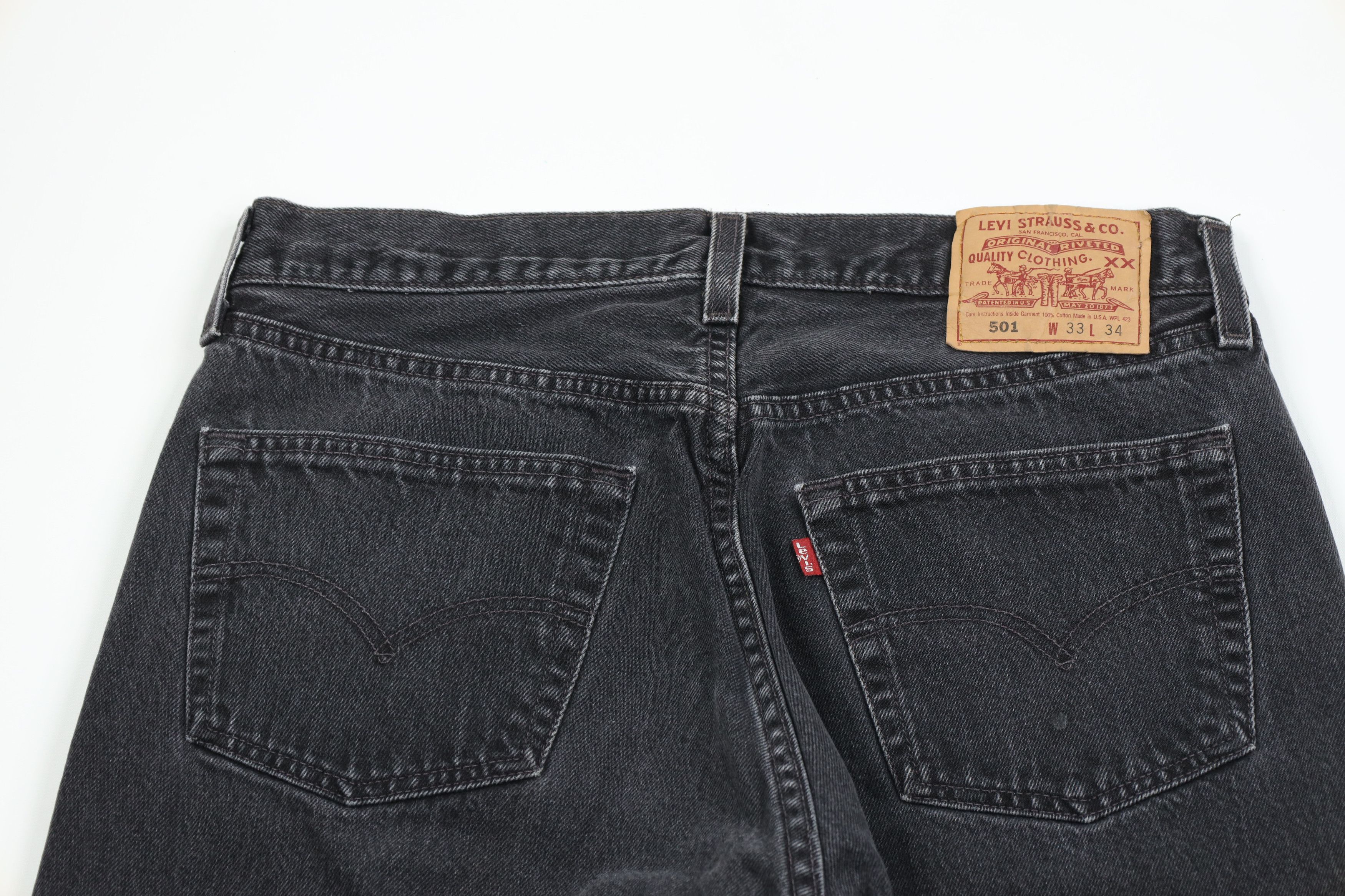 Levi's × Vintage Vintage 90s Levis 501xx Fit Button Fly Jeans Black USA Size US 32 / EU 48 - 11 Thumbnail