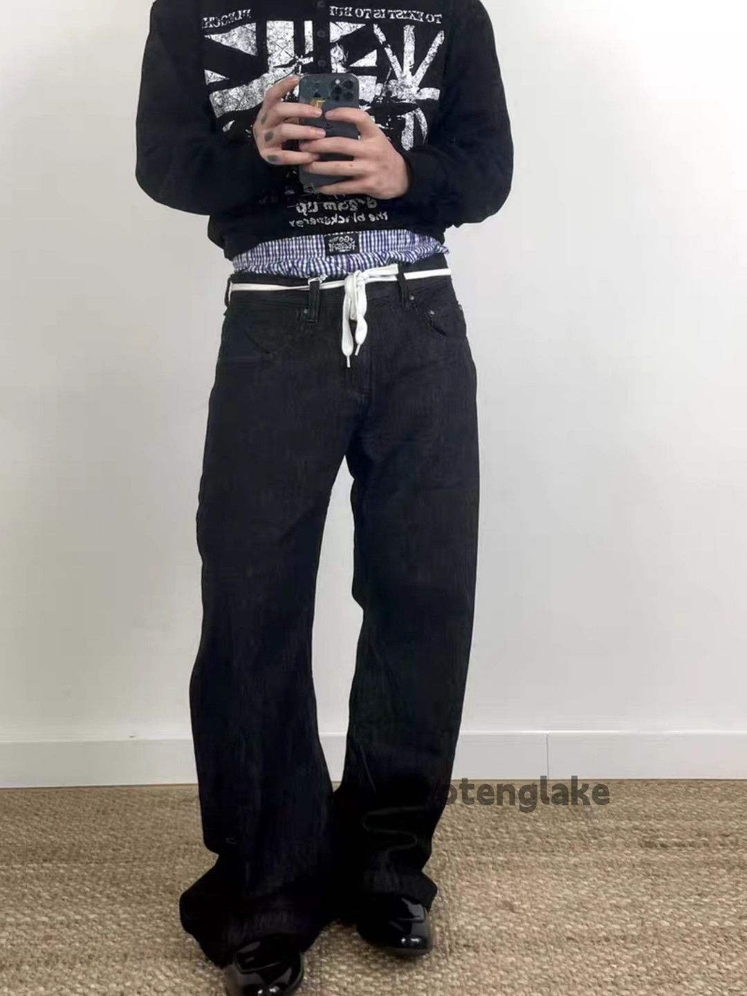 Jean Unisex utility punk yuppie grunge cleanfit yuppie pants Size US 33 - 5 Thumbnail
