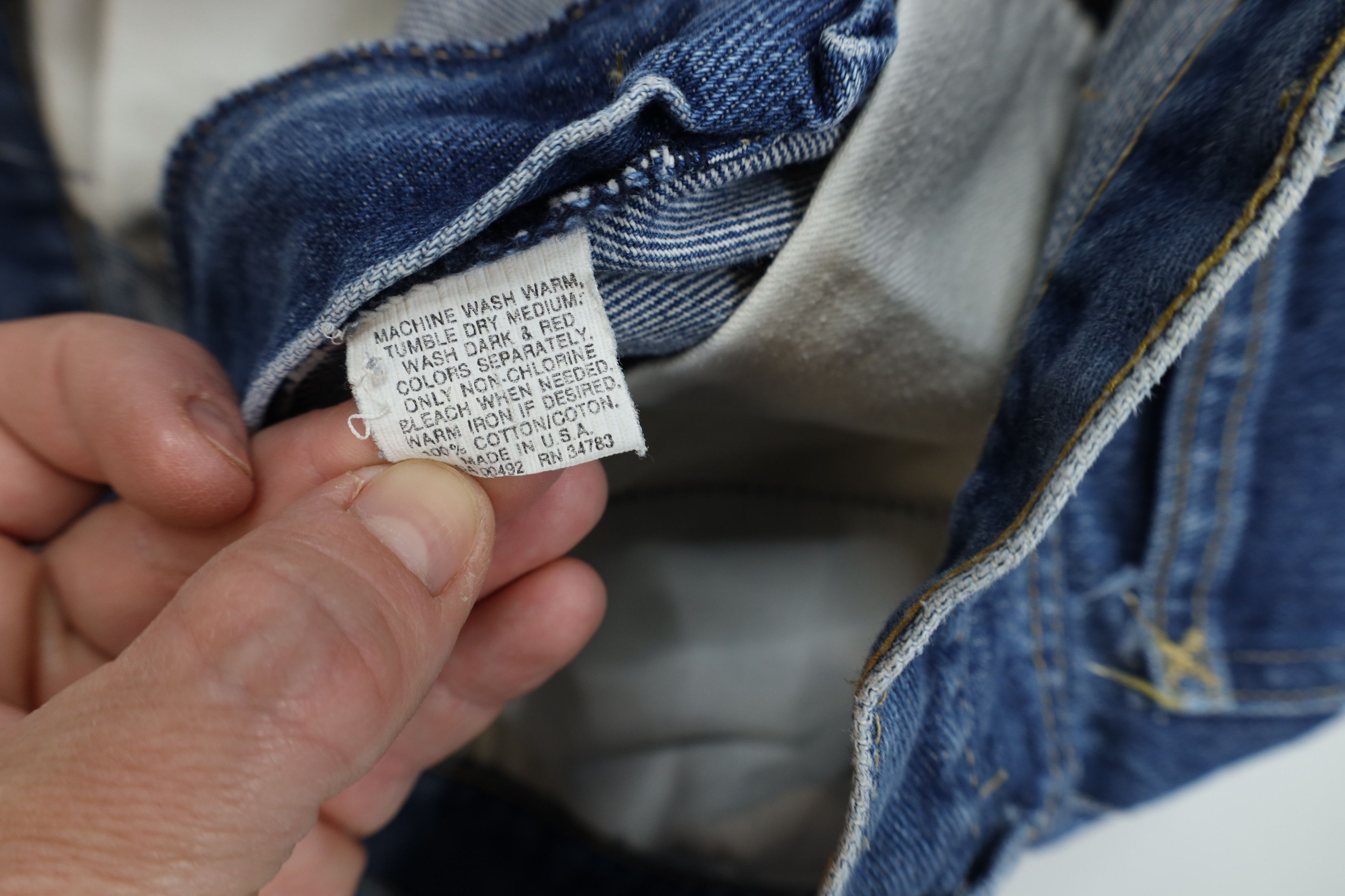 Lee × Vintage Vintage 70s Lee Flared Wide Leg Denim Jeans Blue Cotton USA Size US 38 / EU 54 - 8 Thumbnail