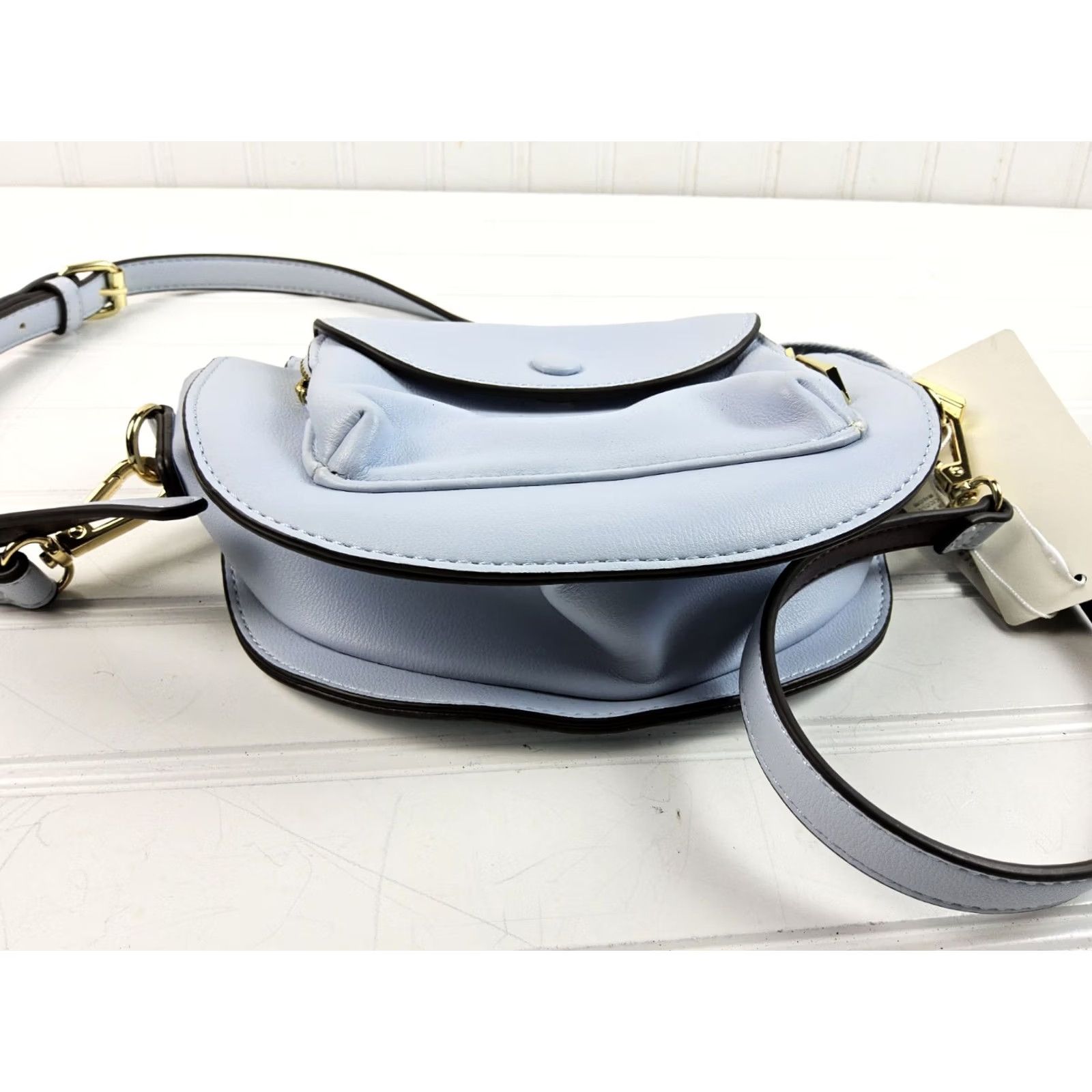 Vintage & Chouette Crossbody Shoulder Bag Purse Small Light Blue Women Faux Leather Size ONE SIZE - 5 Thumbnail