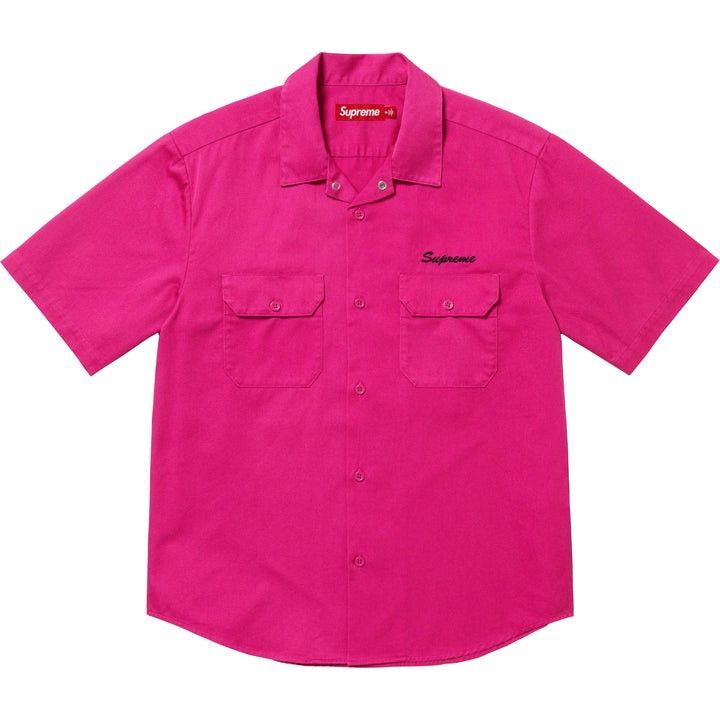 Supreme Supreme Rhinestone Pin Up S/S Work Shirt Fuchsia Pink L Size US L / EU 52-54 / 3 - 2 Thumbnail