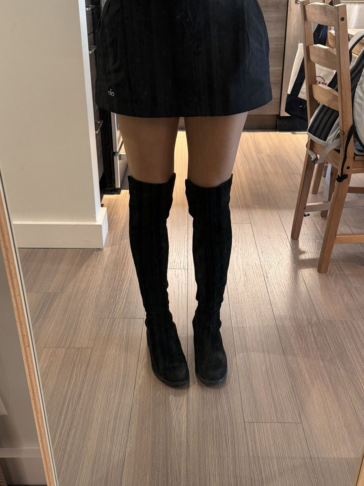 Stuart Weitzman SW classic 5050 boots black suede Size US 7 / IT 37 - 1 Thumbnail