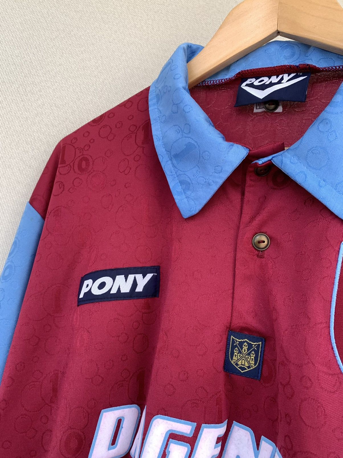 PONY Pony West Ham United FC Vintage 1995-1997 Home Shirt Size M Size US M / EU 48-50 / 2 - 6 Thumbnail