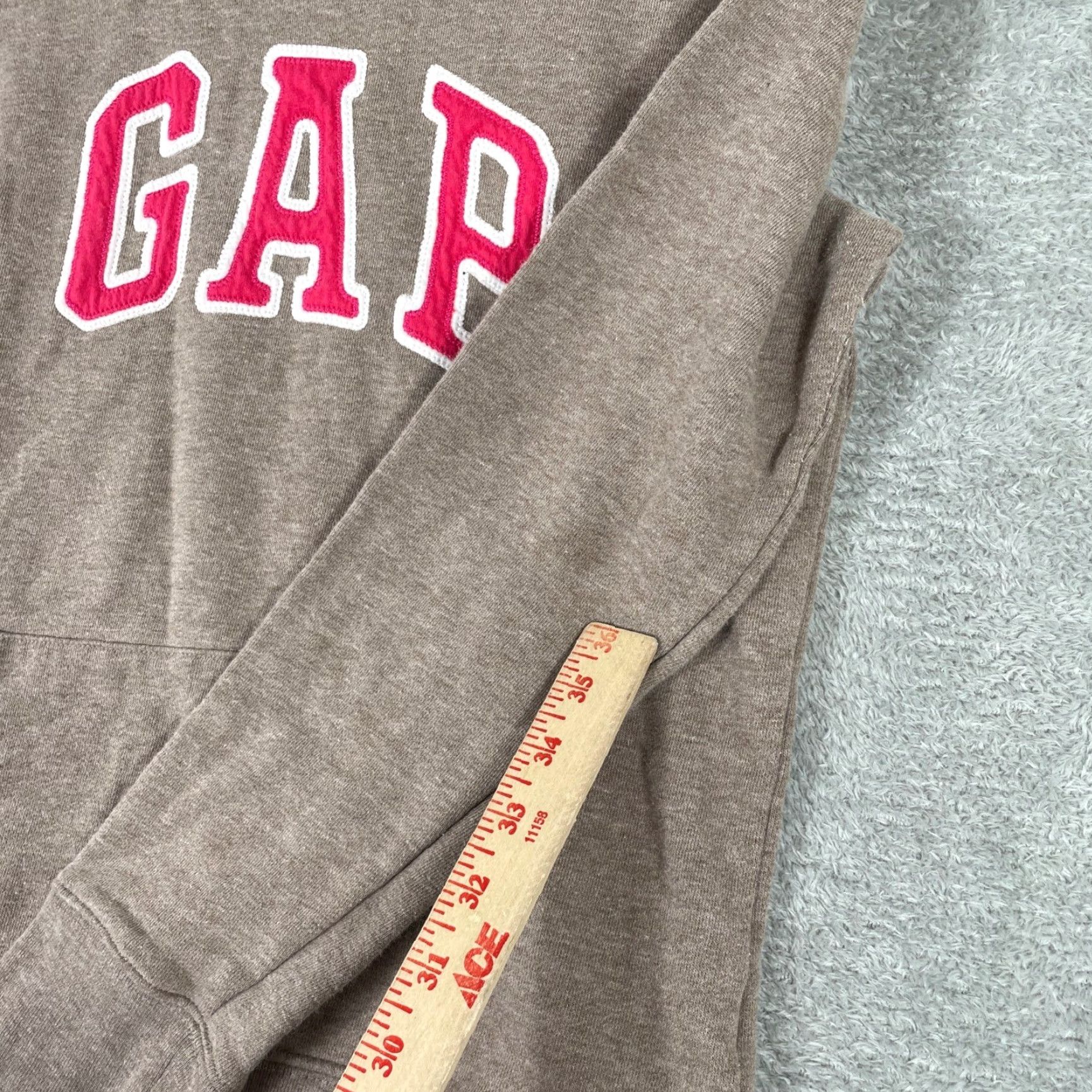Gap Gap Hoodie Womens M Brown Pink Arch Spellout Sweatshirt Mallcore Logo Crew Neck Fleece Pockets Long Sleeve Pullover Casual Activewear Size M / US 6-8 / IT 42-44 - 4 Thumbnail