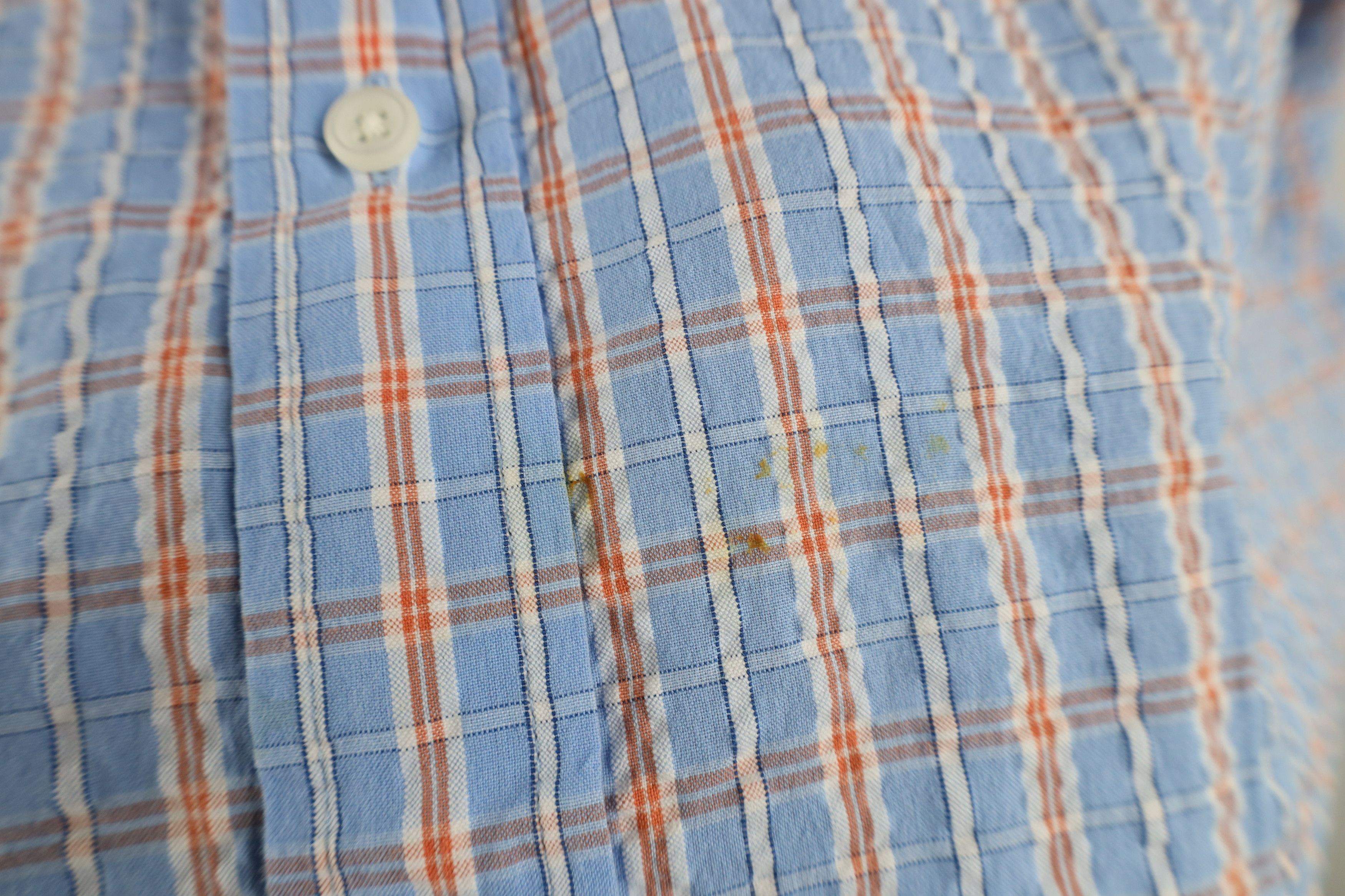 L.L. Bean × Vintage Vintage LL Bean Seer Sucker Short Sleeve Button Shirt Blue Size US XL / EU 56 / 4 - 6 Thumbnail