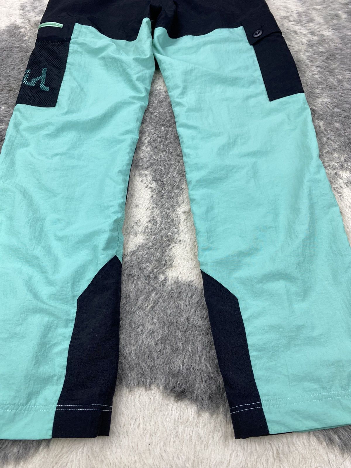 Beauty Beast × Japanese Brand Japanese Brand “X-GIRL” Cargo Patchwork Turqoise/Black Pant Size US 29 - 18 Thumbnail