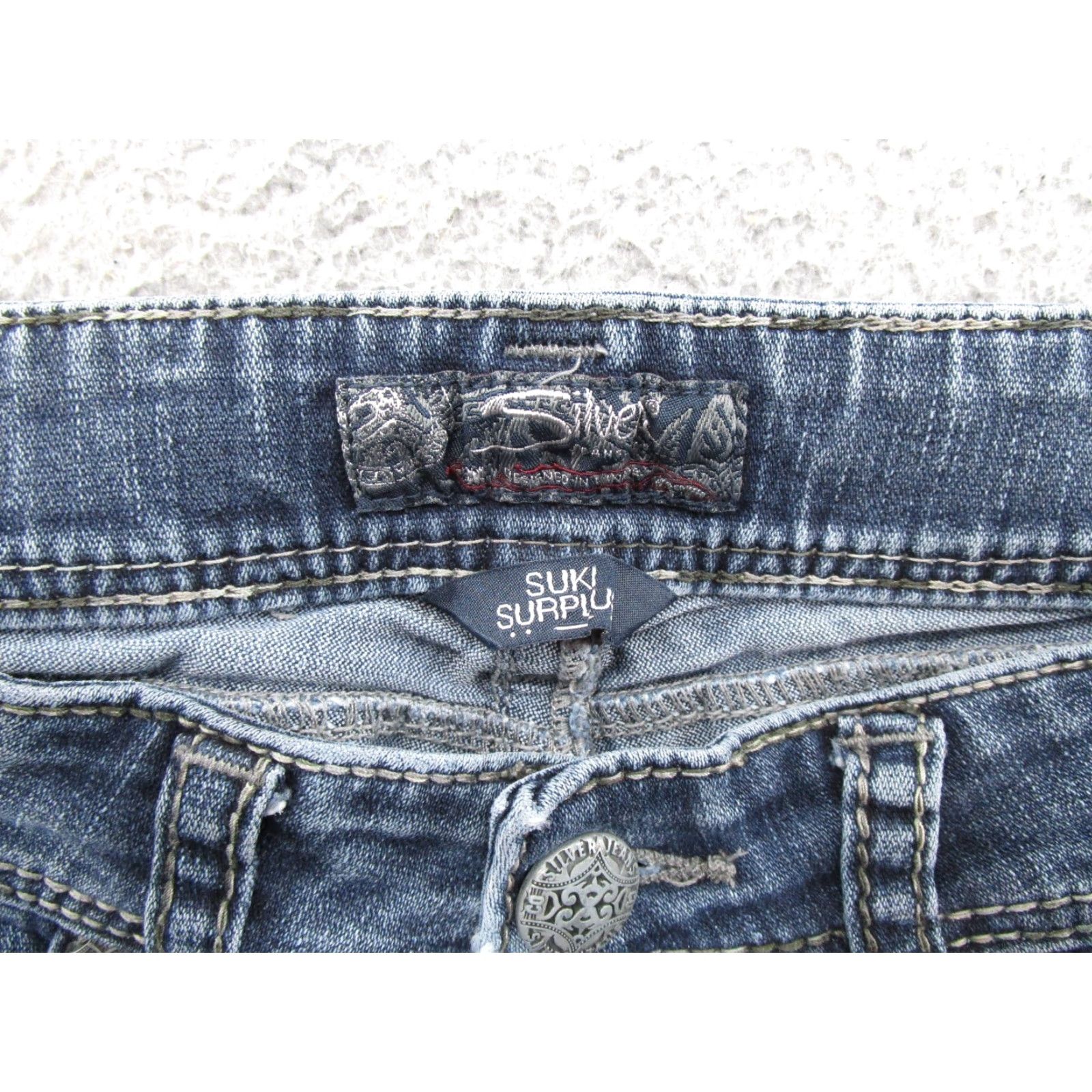 Silver Jeans Co. Vtg Silver Jeans Suki Surplus Bootcut Denim Jeans Women 28x32 Blue Pocketed Size 28" / US 6 / IT 42 - 4 Thumbnail