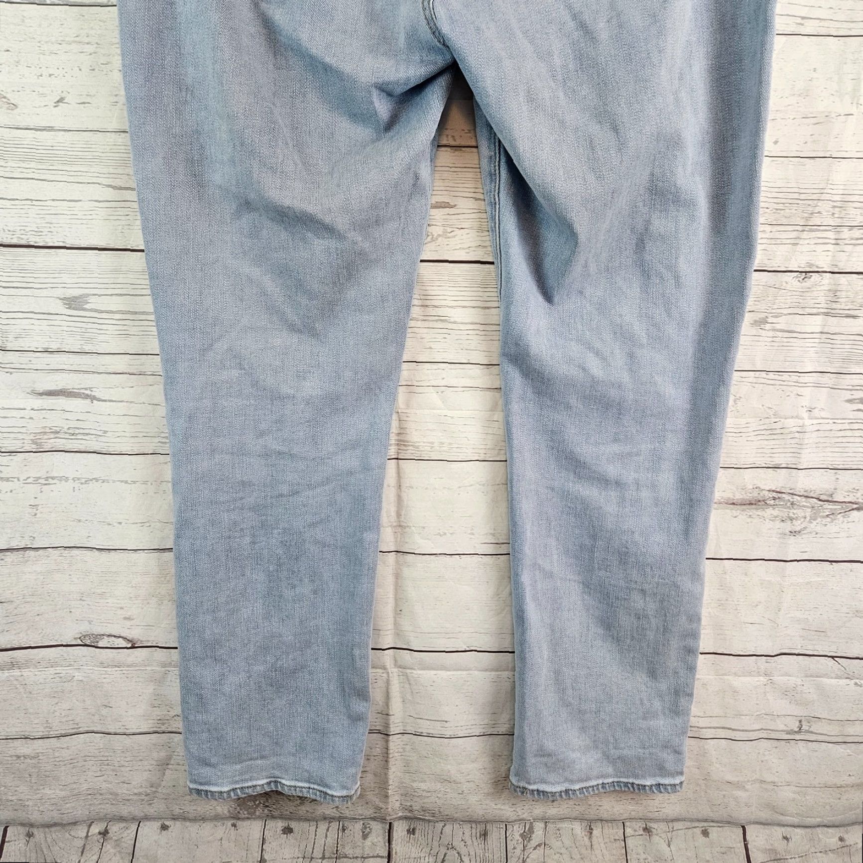 Loft Ann Taylor LOFT Womens Girlfriend Jeans Sz 12 Blue Light Wash Distressed Size 34" / US 12 / IT 48 - 5 Thumbnail