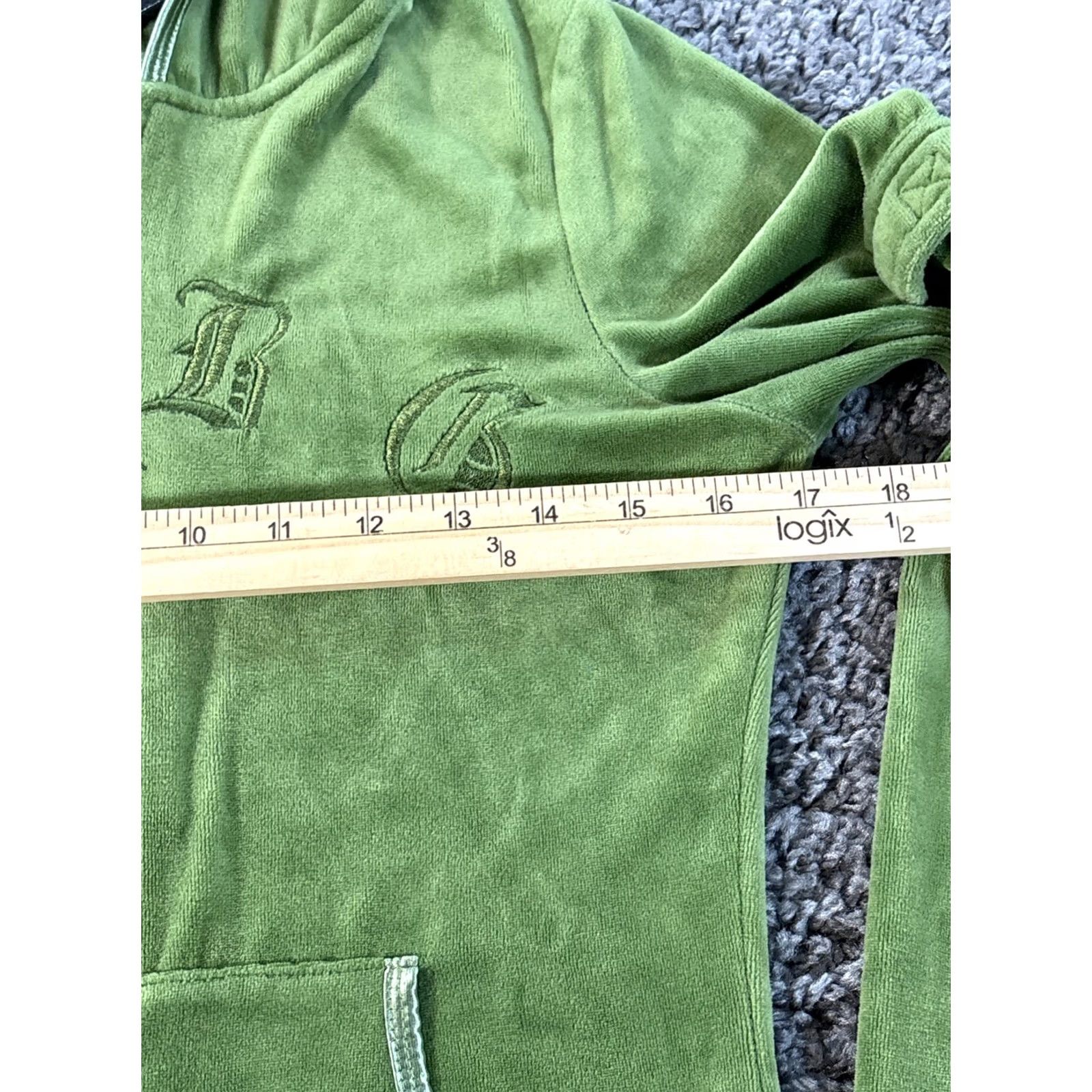Vintage VINTAGE Nicki Minaj BCBG Velour Jacket Womens L Black Zip Bling Y2K Hoodie Size L / US 10 / IT 46 - 3 Thumbnail