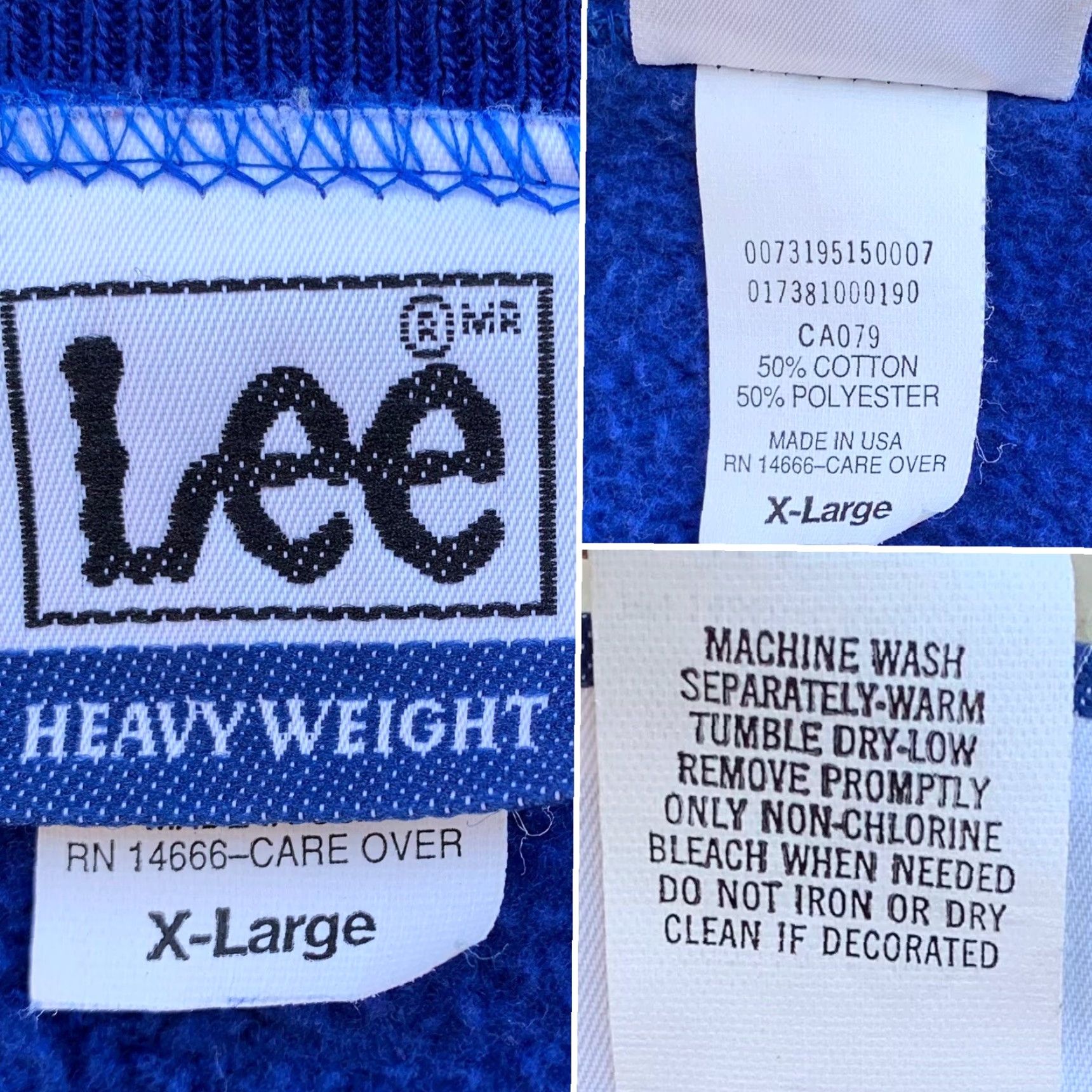 Lee VINTAGE Lee Sweatshirt Crew Neck Long Sleeve Pullover Blue XL Men Graphic Print Rochester Telephone International Billing Services Size US XL / EU 56 / 4 - 4 Thumbnail