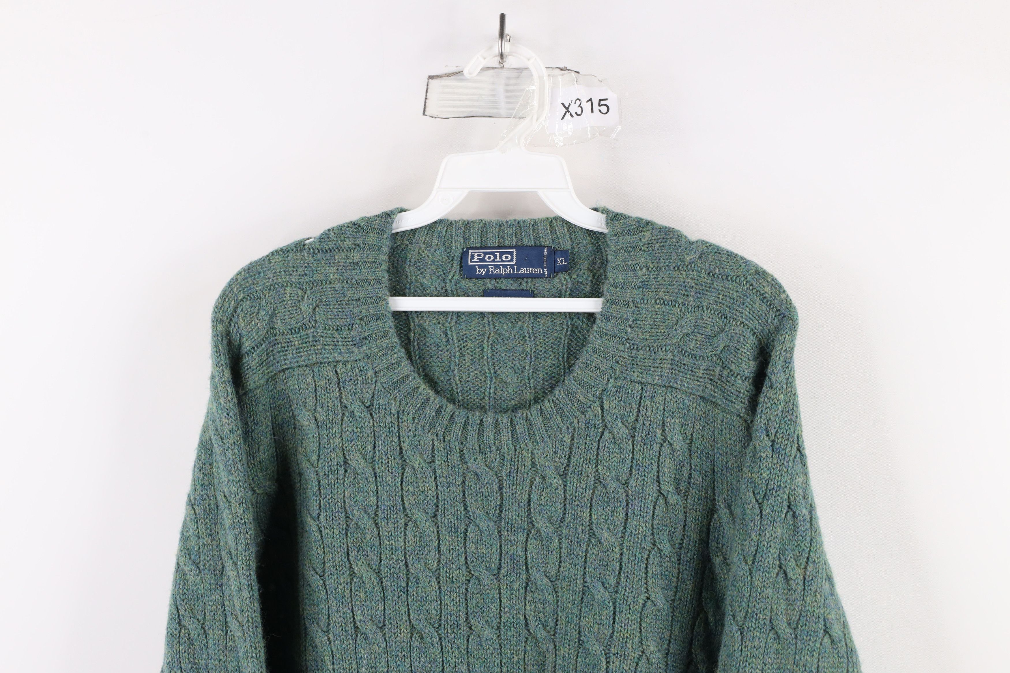 Polo Ralph Lauren Vintage 90s Ralph Lauren Cable Knit Sweater Rainbow Fleck Size US XL / EU 56 / 4 - 2 Thumbnail