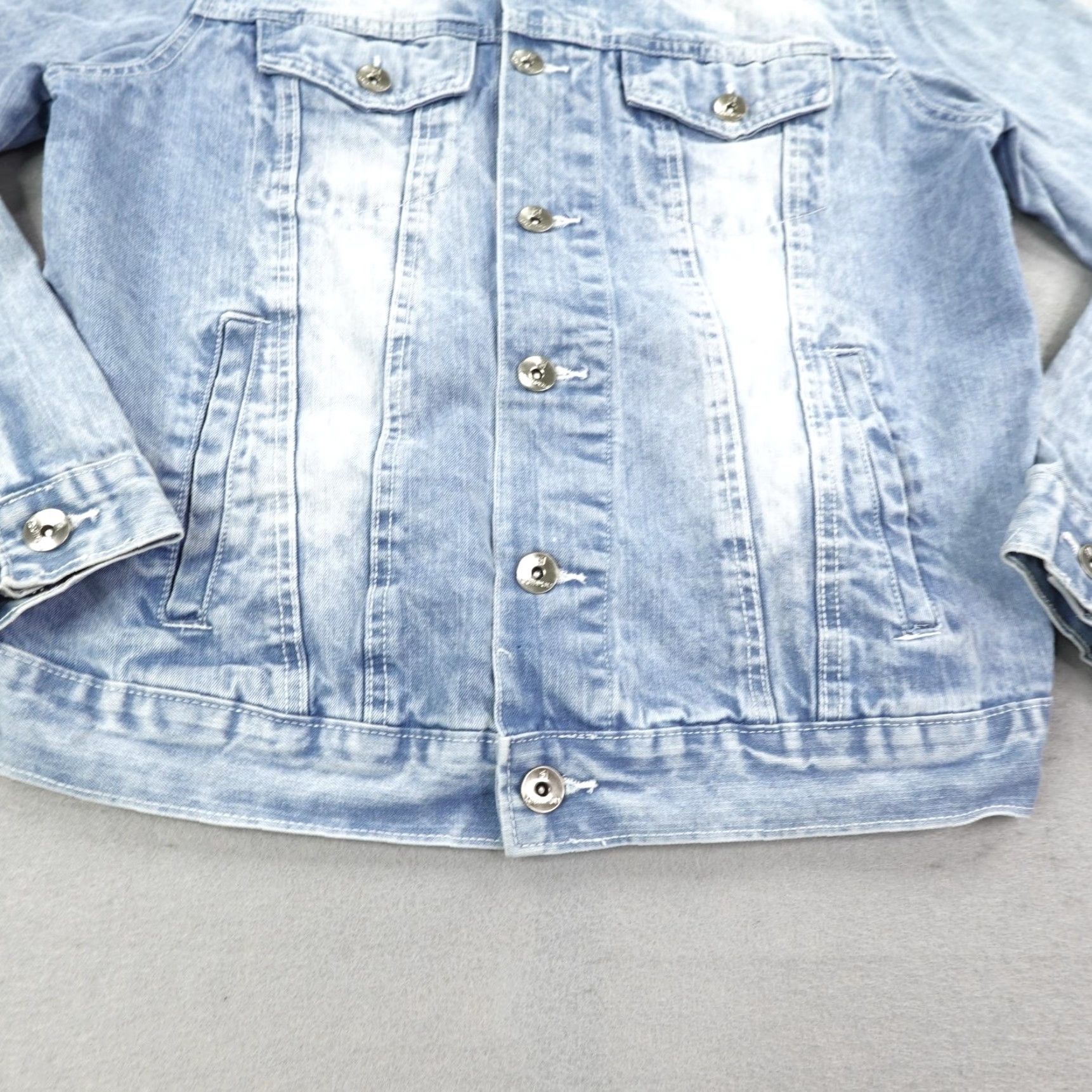 Southpole Southpole Denim Jacket Mens Small Blue Acid Wash Jean Trucker Button Up Coat Size US 29 - 3 Thumbnail