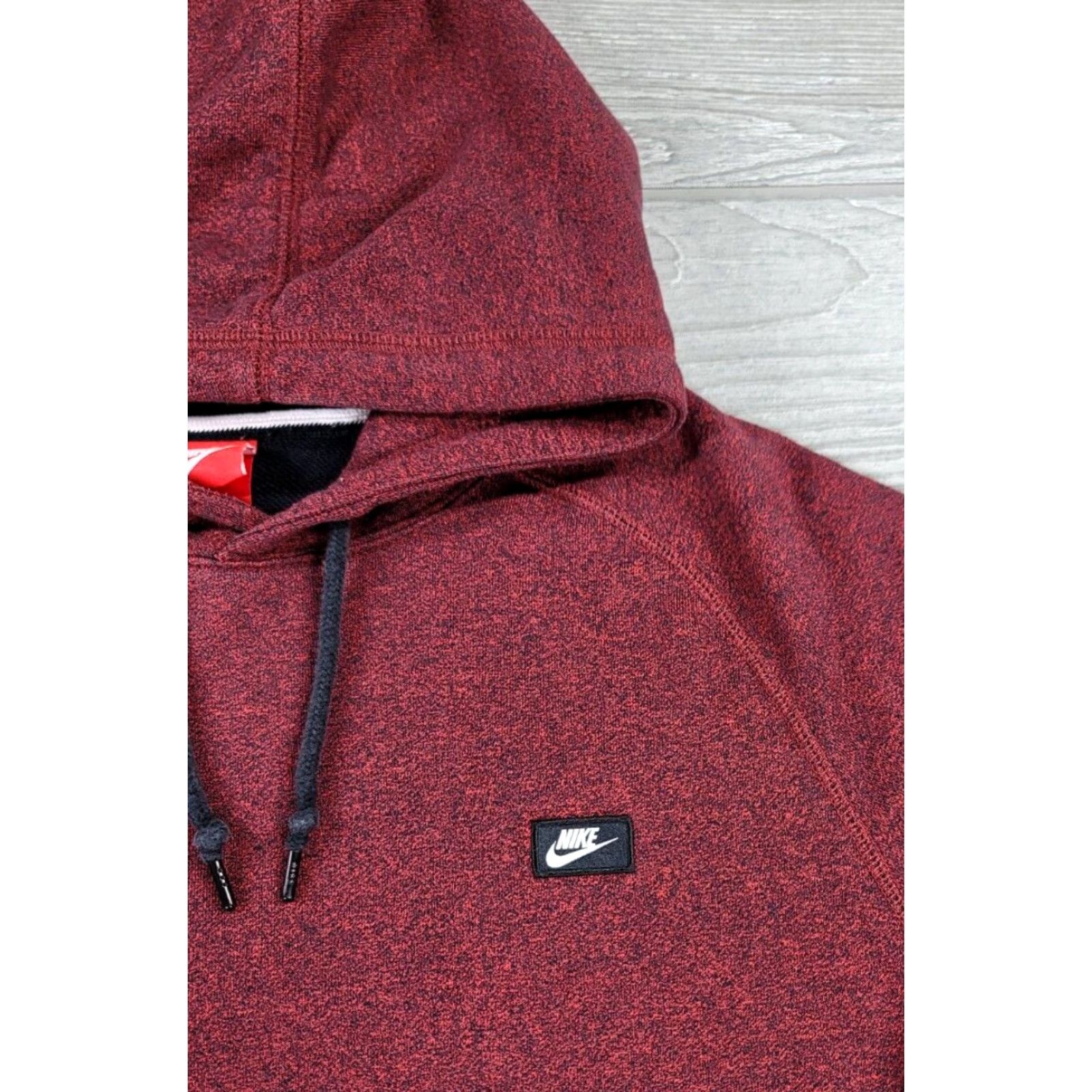 Nike Nike Hoodie Men’s Pullover V-Neck Kangaroo Pocket Black Red XS? No, Size L. Size US L / EU 52-54 / 3 - 3 Thumbnail