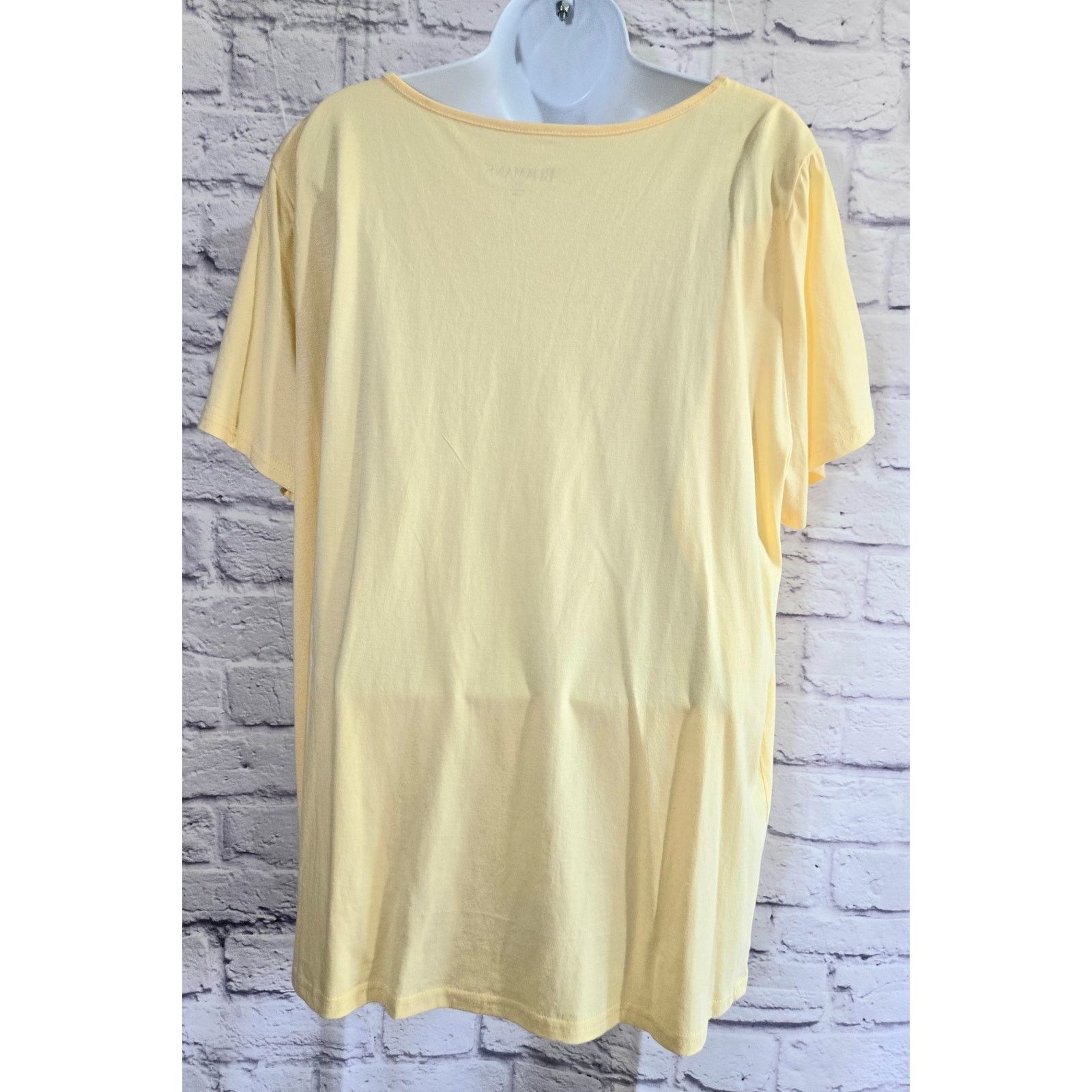 Other Roaman's Yellow Crisscross Pleated Bodice 1X Plus NWOTS Size XXL / US 16-18 / IT 52-54 - 4 Thumbnail