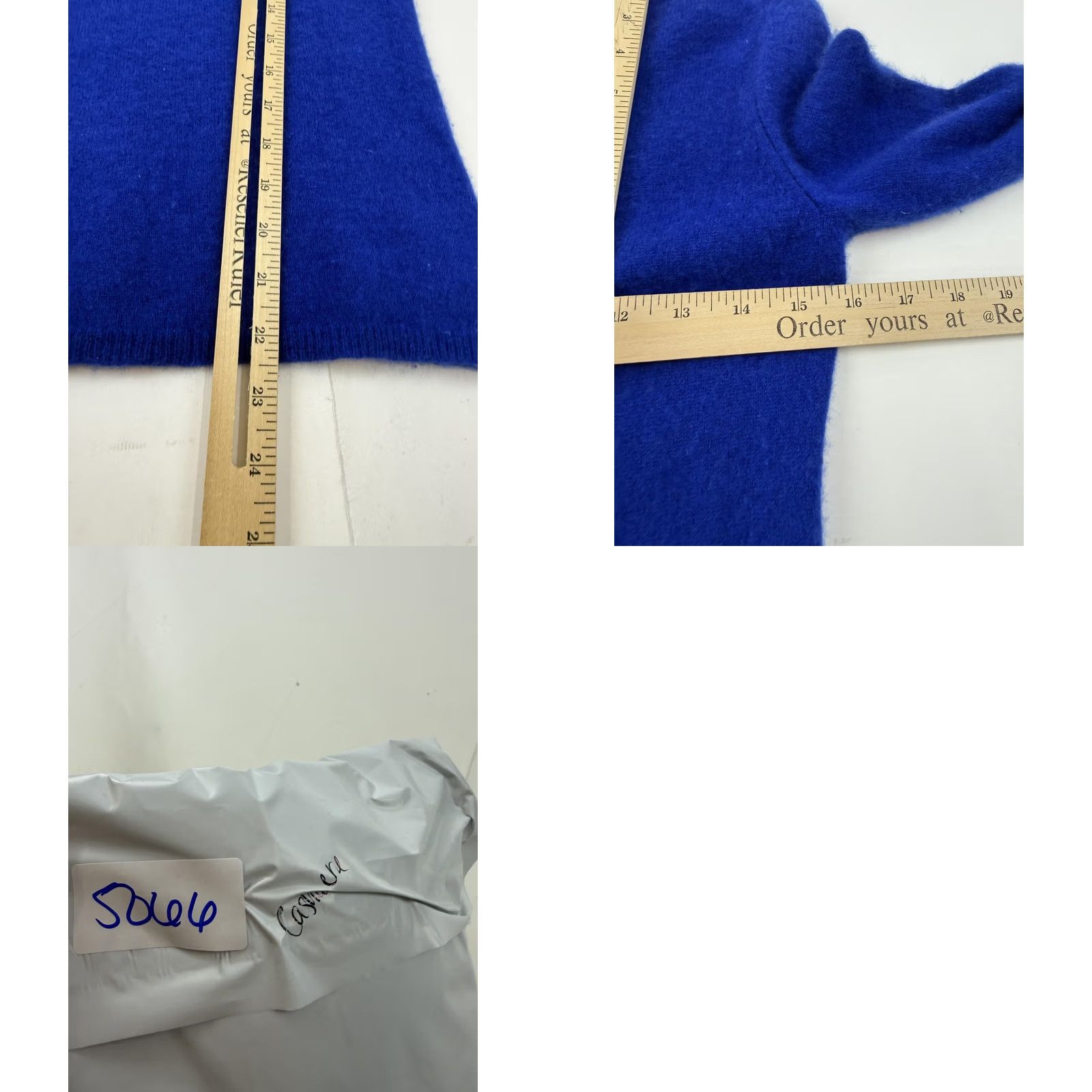 Vintage Peck & Peck Sweater Womens Small Blue 100% Cashmere V Neck Knit Pullover Size S / US 4 / IT 40 - 8 Thumbnail