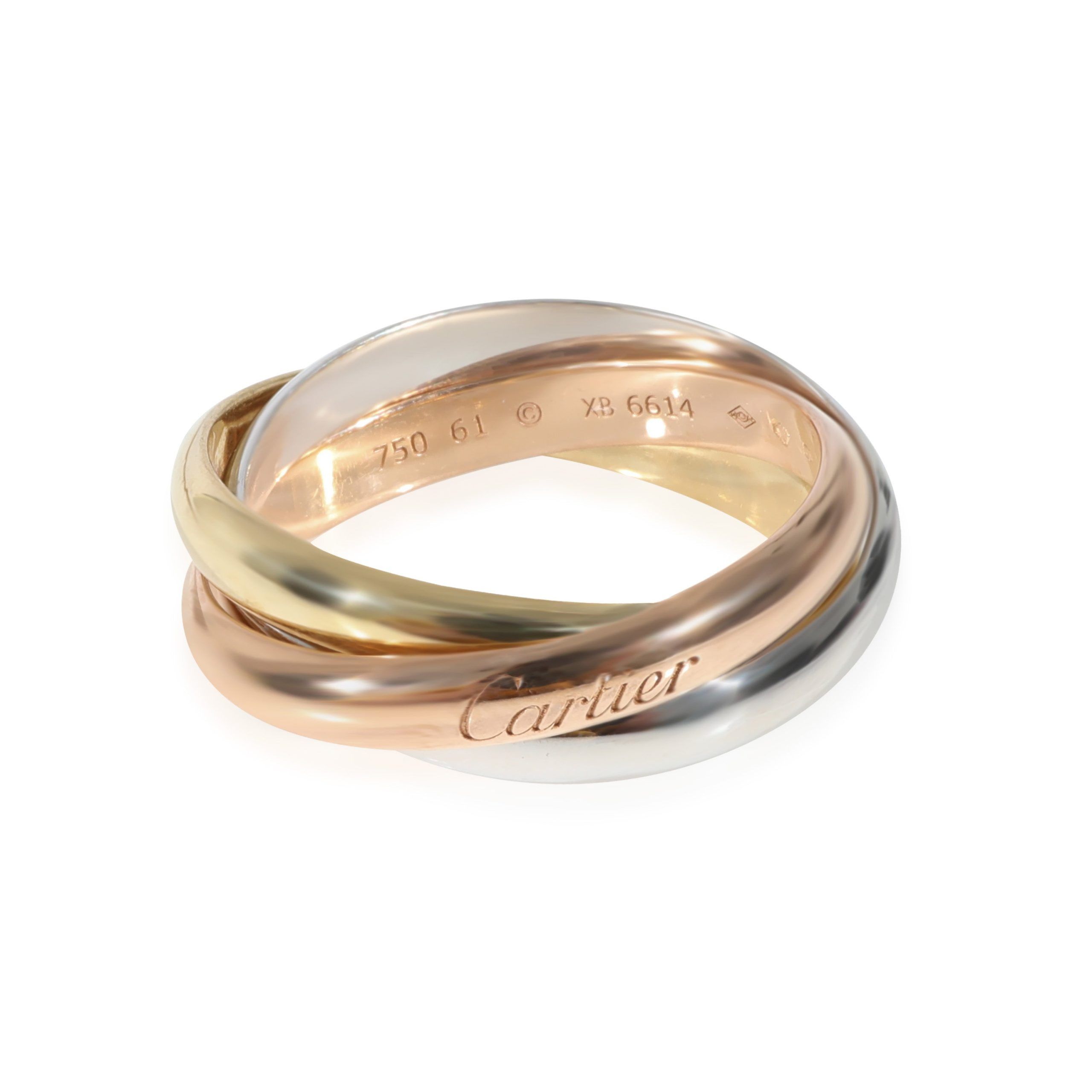 image of Cartier Trinity Ring In 18K 3 Tone Gold, Women's