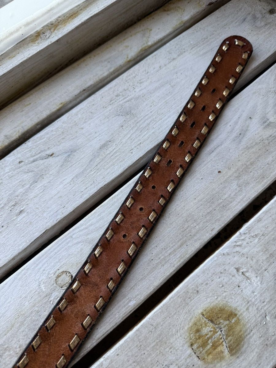Cowboy Equipment × Leather × Lee Vintage 90s Cowboy Western Lee Riders Leather Belt Size ONE SIZE - 6 Thumbnail