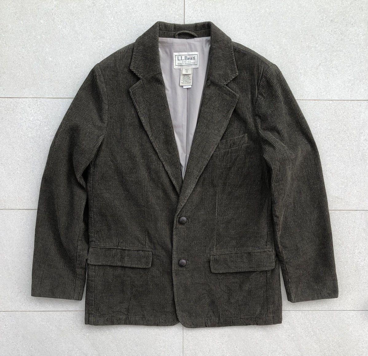 L.L. Bean L.L.Bean Corduroy Elbow Patch Plain Lined Coat Jacket Size US M / EU 48-50 / 2 - 11 Thumbnail