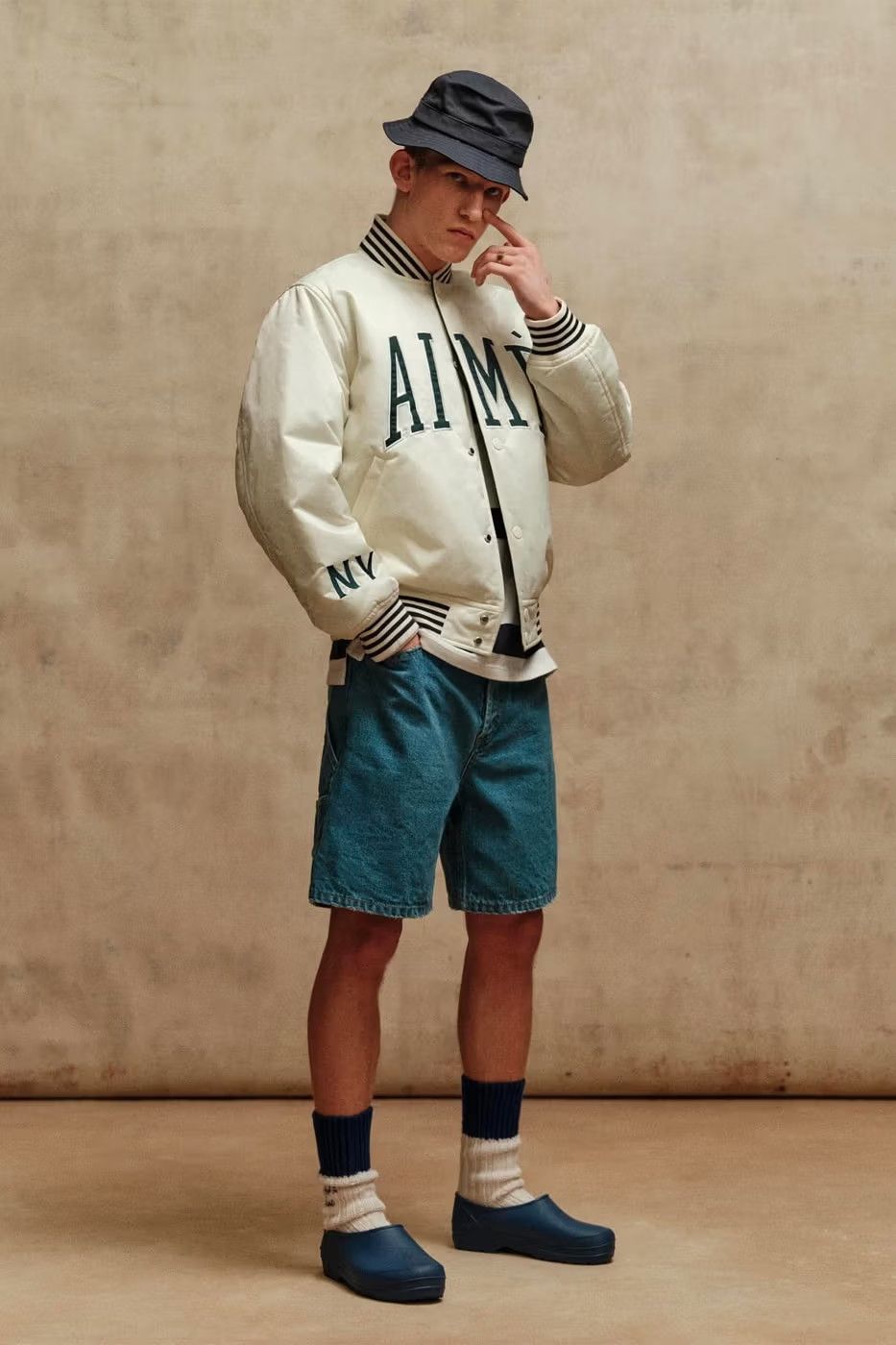 Aime Leon Dore UNWORN* ALD Reversible Satin Varsity Jacket Cream/Green Size US M / EU 48-50 / 2 - 18 Thumbnail