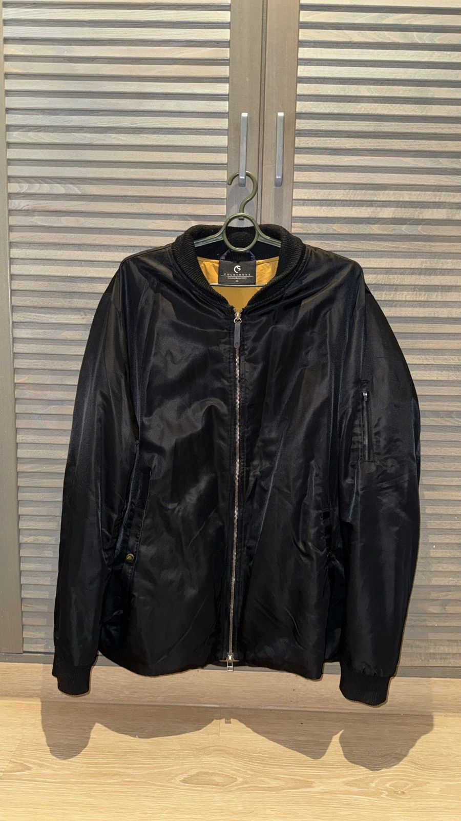image of Coldsmoke Ma-1 Bomber Black Jacket, Men's (Size XL)