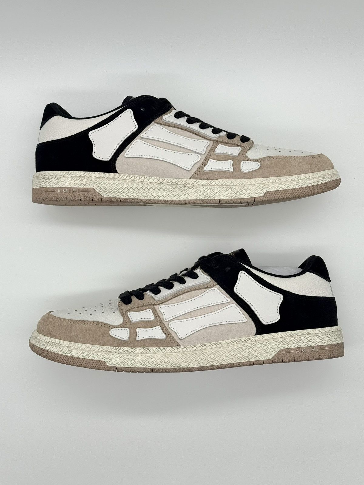 Amiri NEW Size 14 - Amiri Skel Low Black And Beige ($650 Retail) Size US 14 / EU 47 - 2 Thumbnail