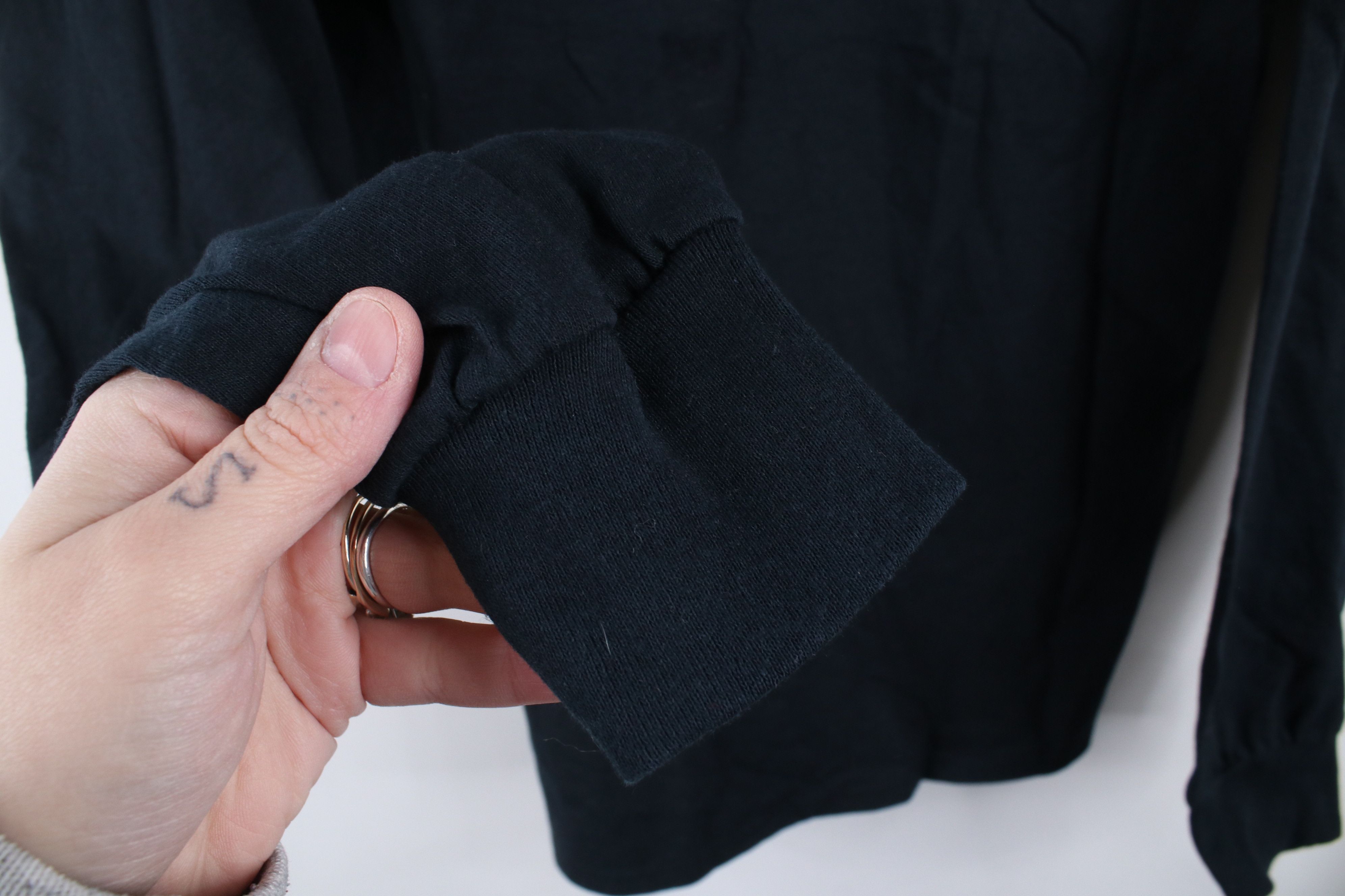 Vintage Vintage 90s Streetwear Long Sleeve T-Shirt Black Cotton Size US M / EU 48-50 / 2 - 5 Thumbnail