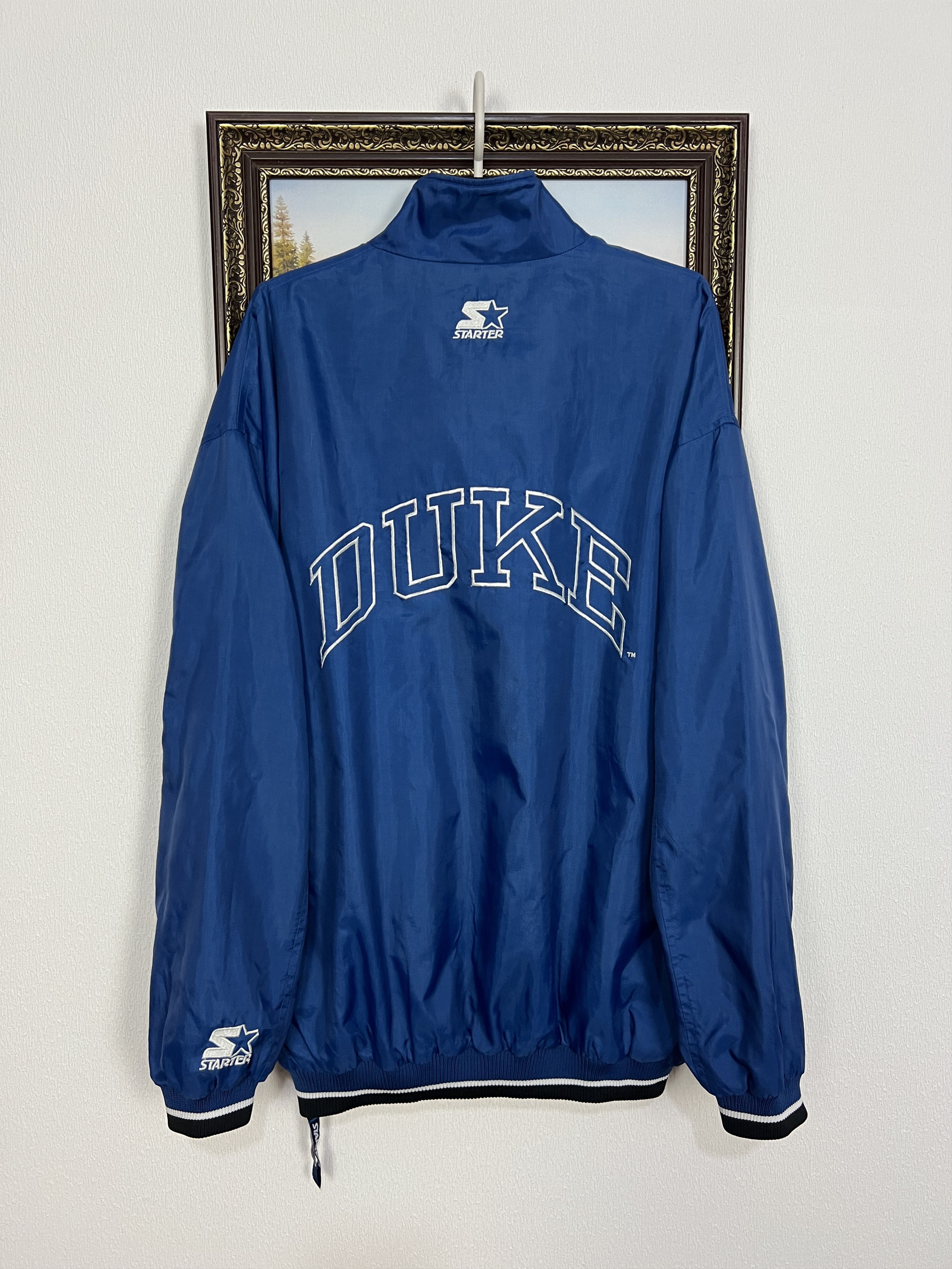 Starter Duke University Blue Devils Jacket NCAA Bomber Windbreaker Size US XL / EU 56 / 4 - 9 Thumbnail