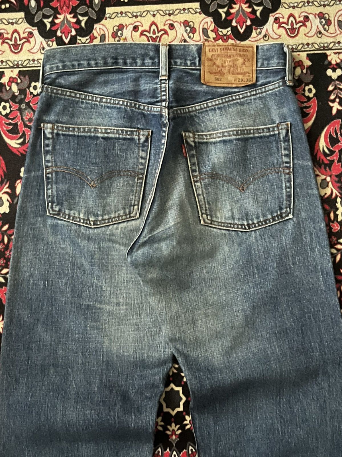Levi's × Vintage ⚡️Vintage⚡️Levi’s 502XX Big E Talon Zip Redline Selvedge Jeans Size US 29 - 9 Thumbnail