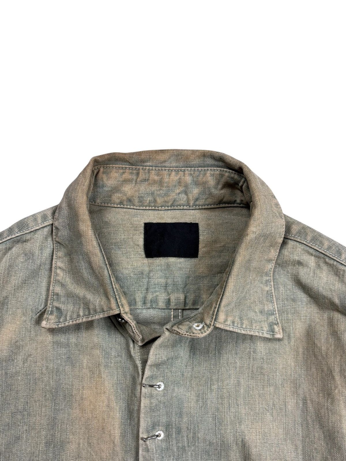 2000s Hym - Mud Wash Hook And Eye Shirt