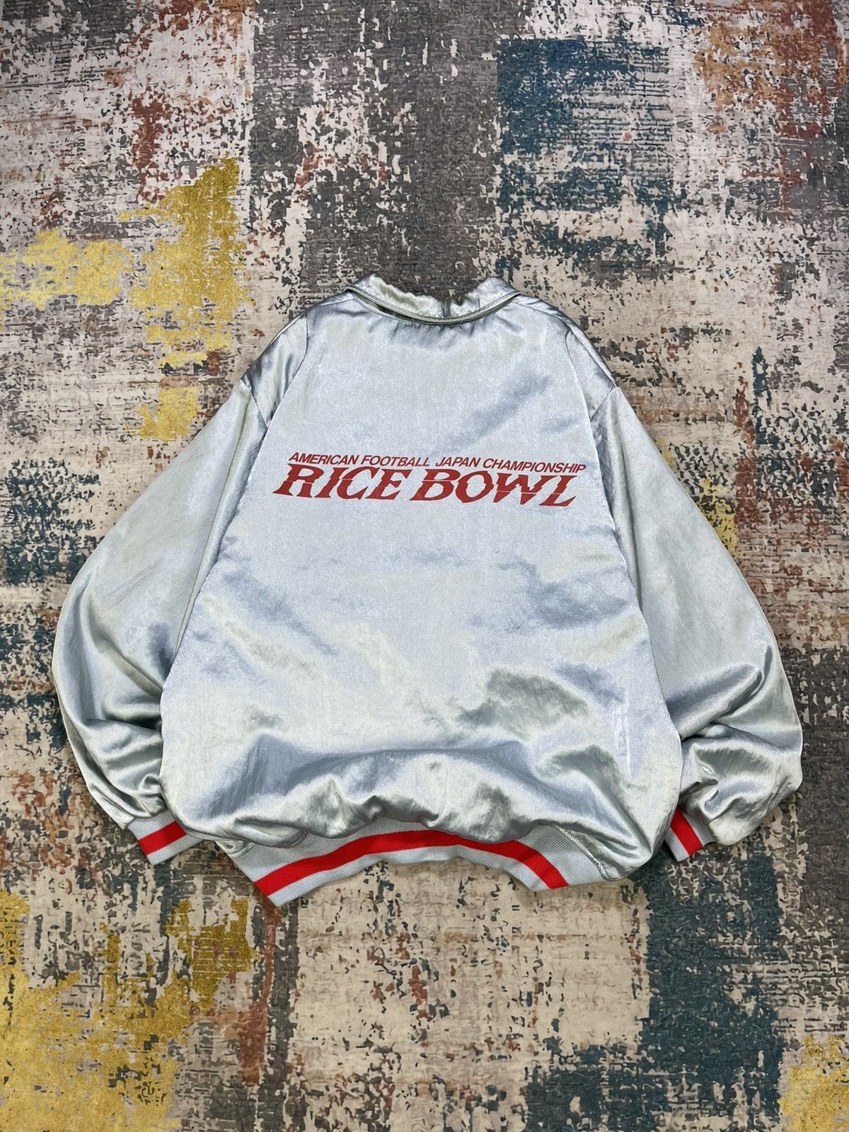 NFL Vintage Rice Bowl Satin Jacket Size US L / EU 52-54 / 3 - 1 Thumbnail