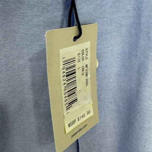 Peter Millar Peter Millar Button-Down Dress Shirt Blue Men’s Large Size US L / EU 52-54 / 3 - 3 Thumbnail